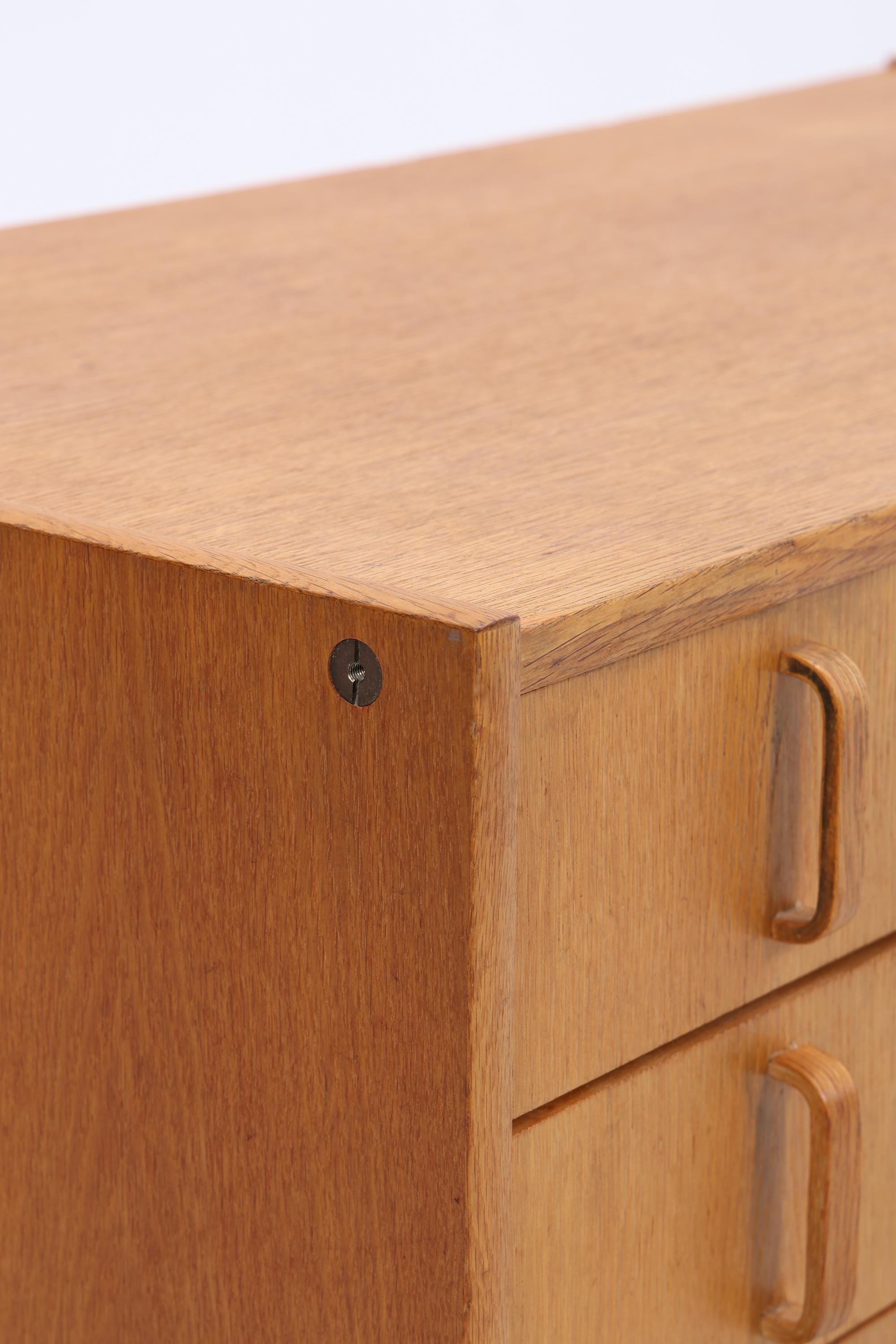 Vintage Eiche Kommode von Bertil Fridhagen 60er | Mid Century Schubladen Schrank | Kleine Anrichte Retro Holz Aufbewahrung