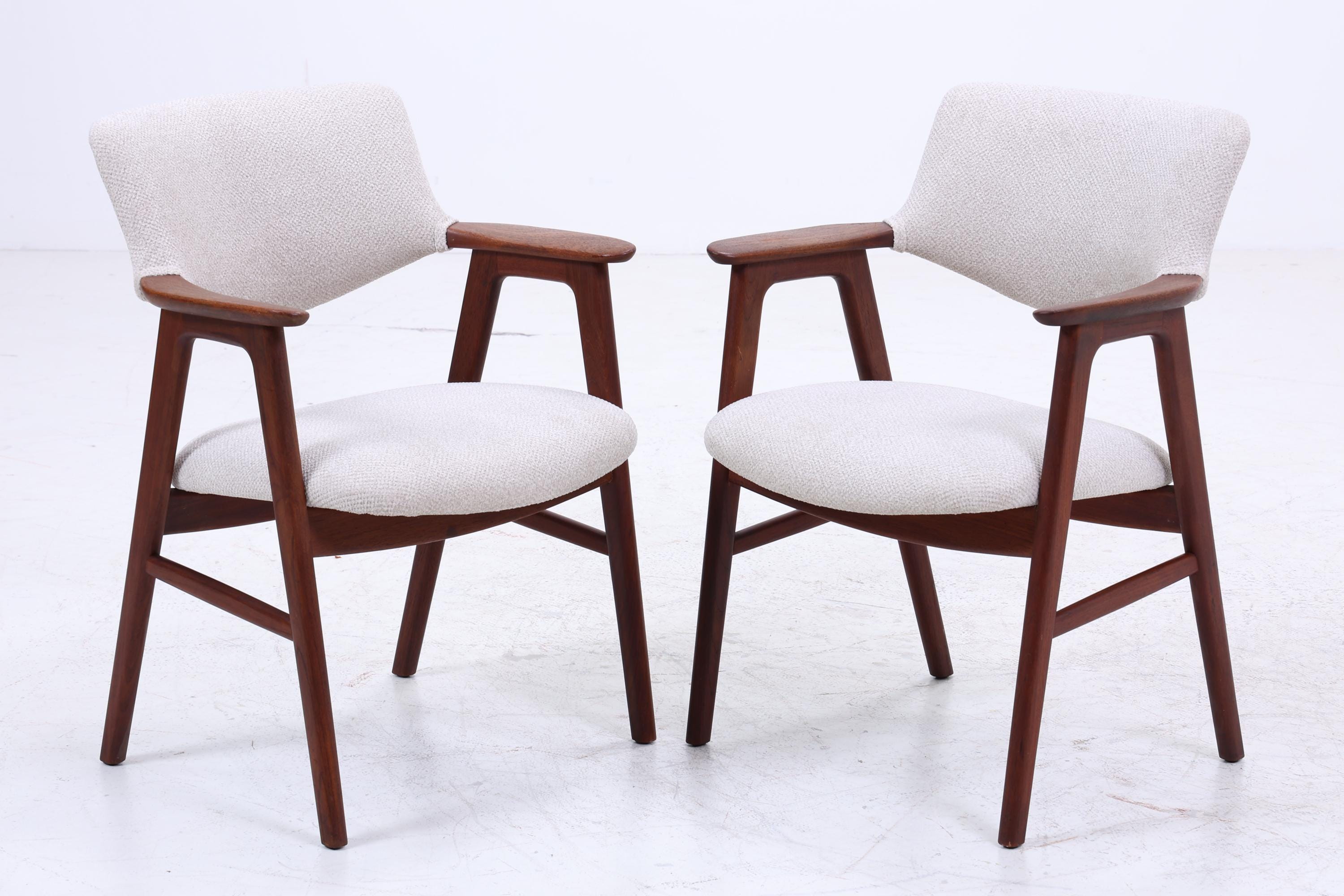 2er Set Teak Stühle von Erik Kirkegaard für Glostrup | Mid Century Designklassiker | Vintage Stuhl | Retro Stuhl