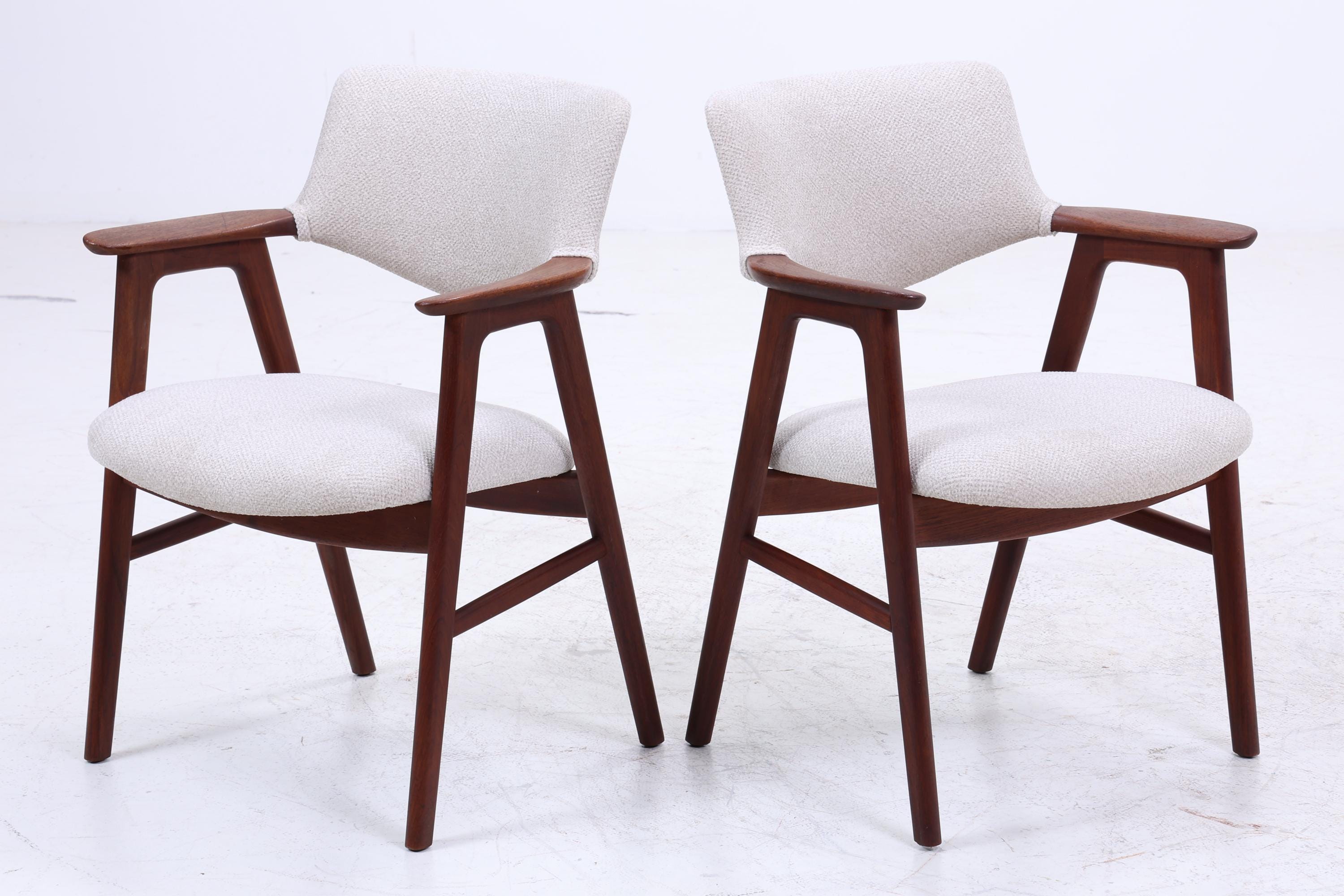 2er Set Teak Stühle von Erik Kirkegaard für Glostrup | Mid Century Designklassiker | Vintage Stuhl | Retro Stuhl