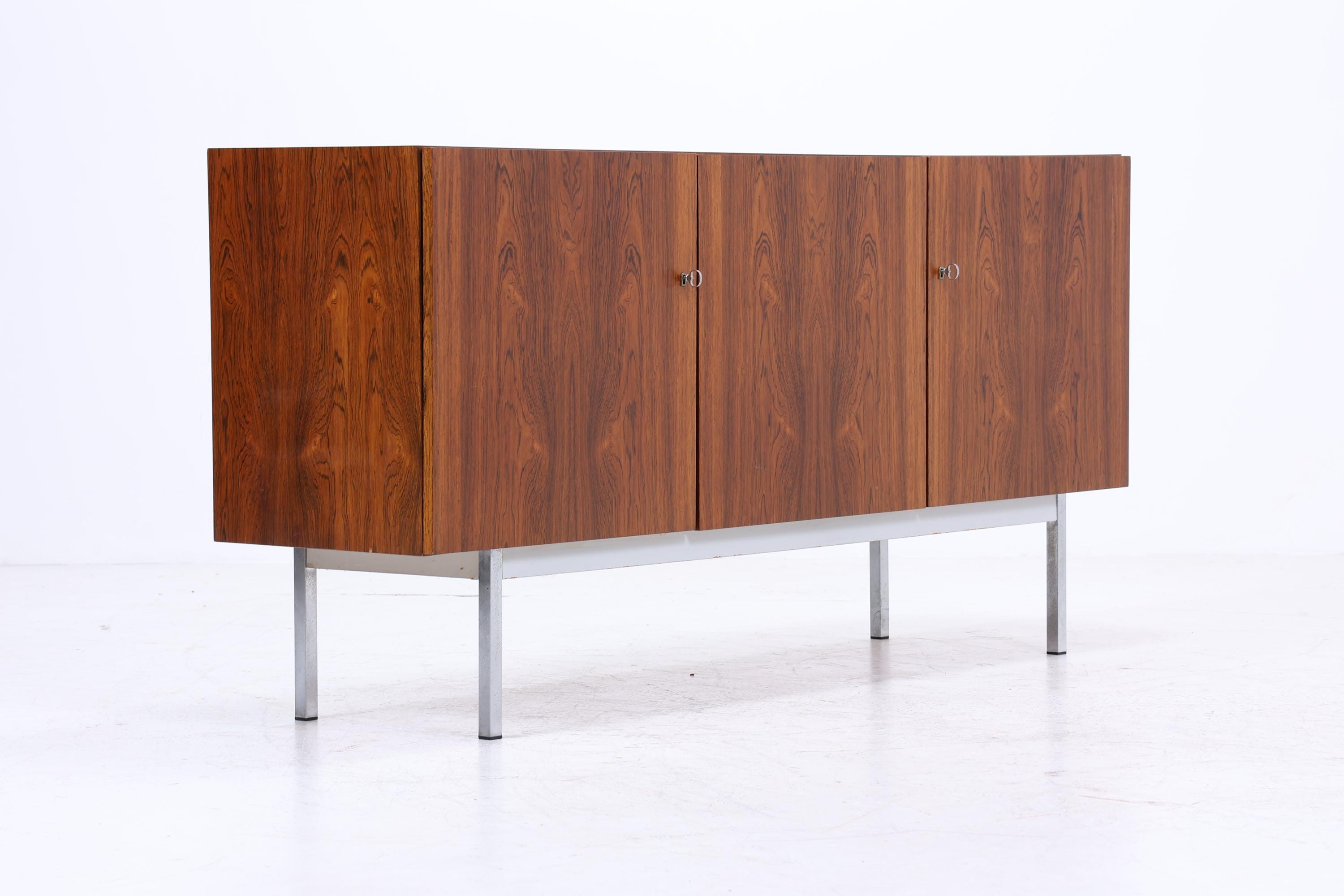 Vintage Sideboard 60er Jahre | Mid Century Schubladen Anrichte Palisander Highboard Holz Aufbewahrung