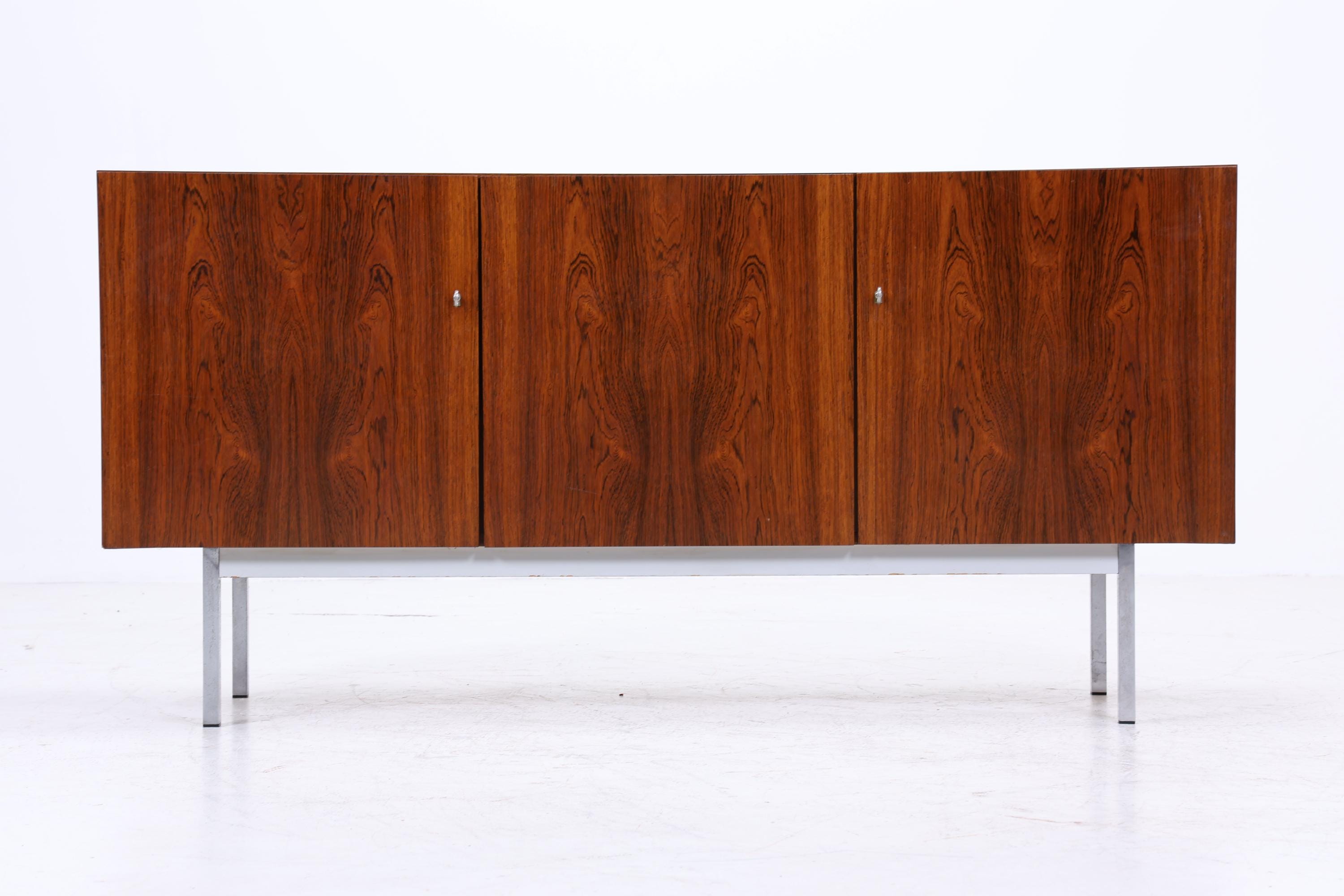 Vintage Sideboard 60er Jahre | Mid Century Schubladen Anrichte Palisander Highboard Holz Aufbewahrung