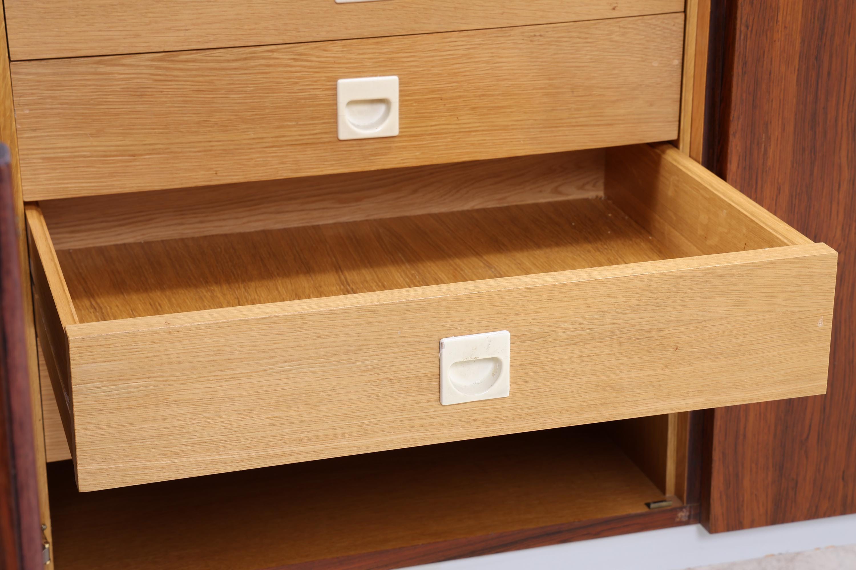 Vintage Sideboard 60er Jahre | Mid Century Schubladen Anrichte Palisander Highboard Holz Aufbewahrung