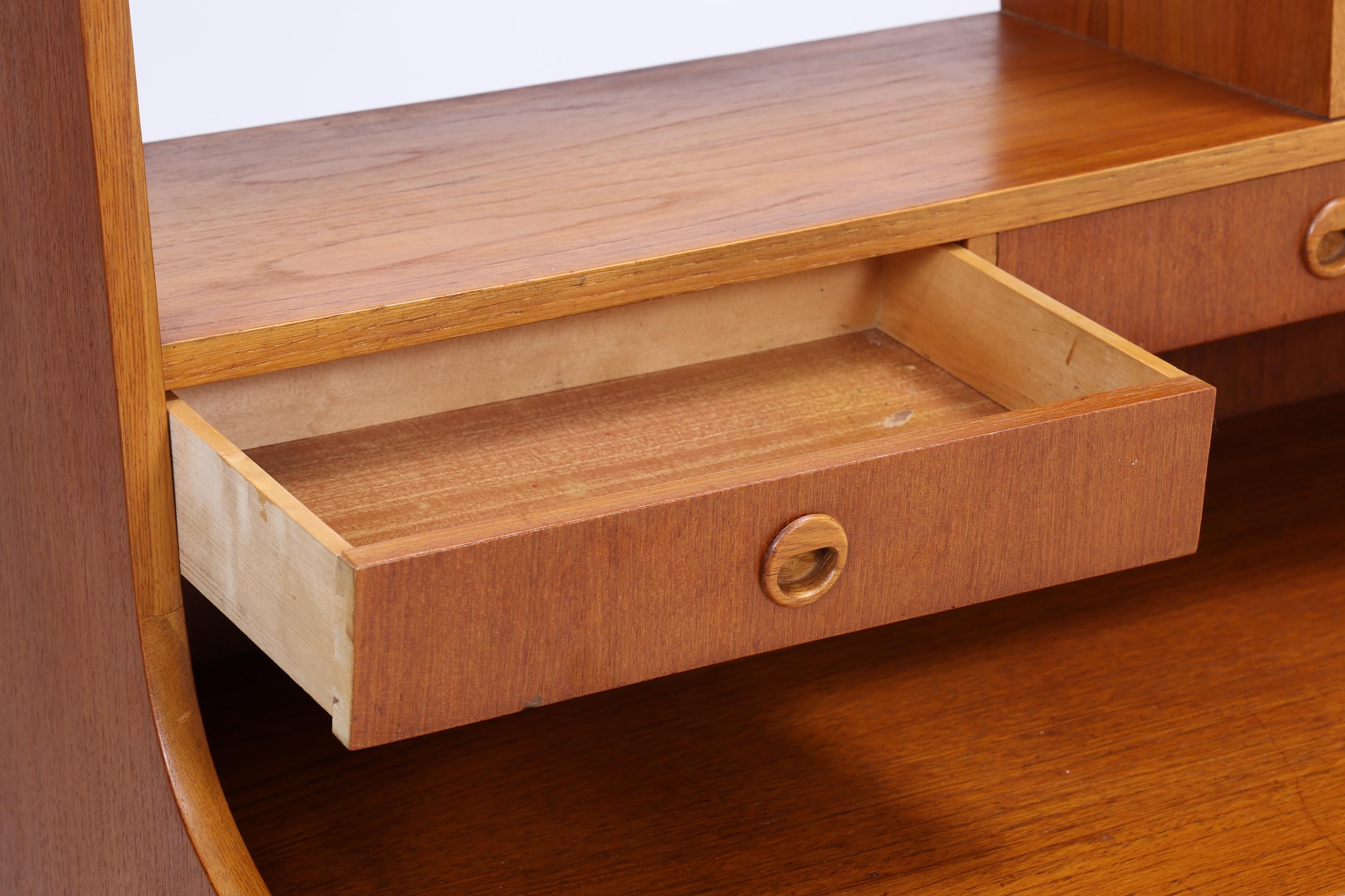 Vintage Teak Regal 60er Jahre | Mid Century Bücherregal Sekretär Retro Holz Aufbewahrung