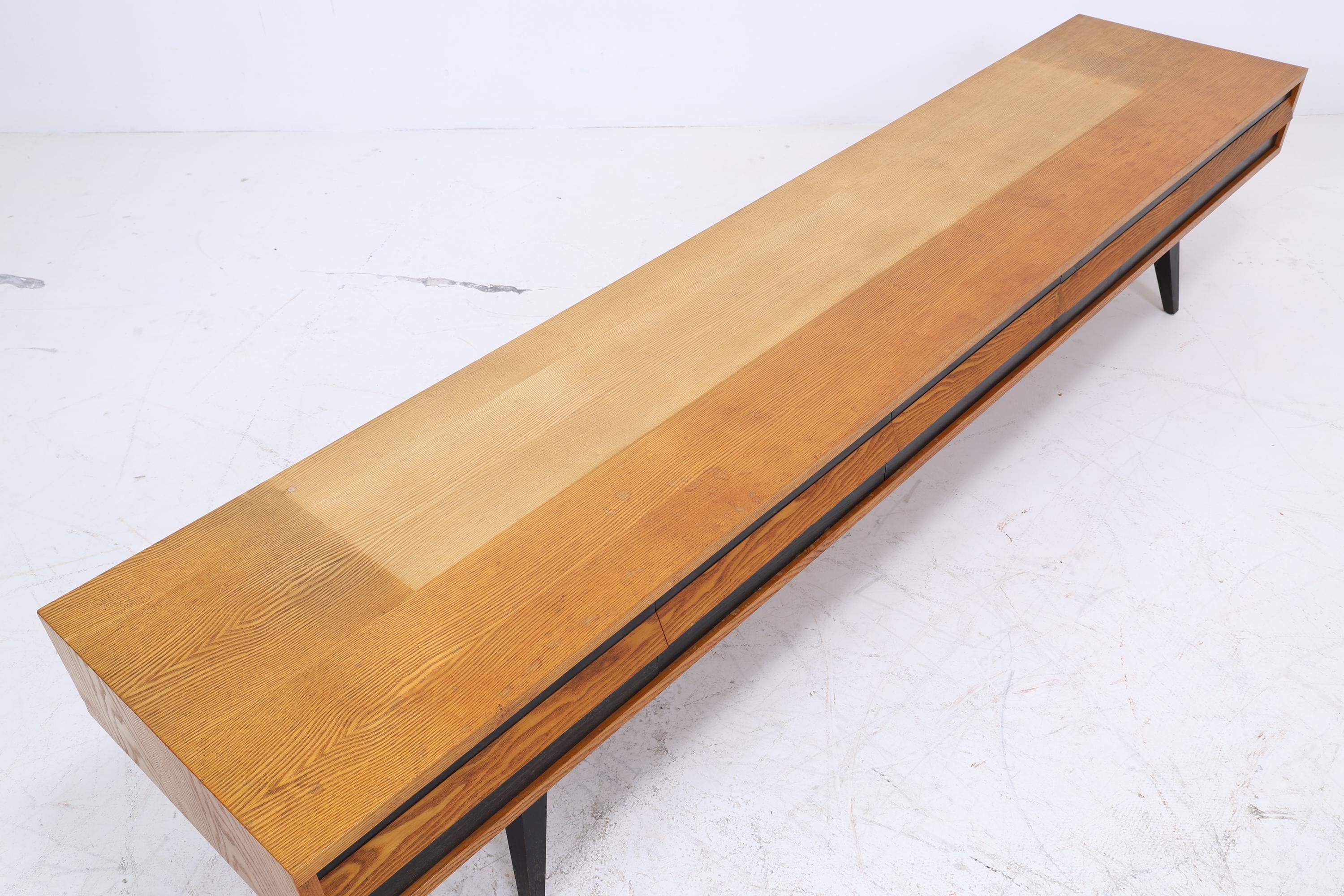 Vintage Lowboard 60er Jahre | Mid Century Sideboard mit Schubladen Retro Holz Aufbewahrung