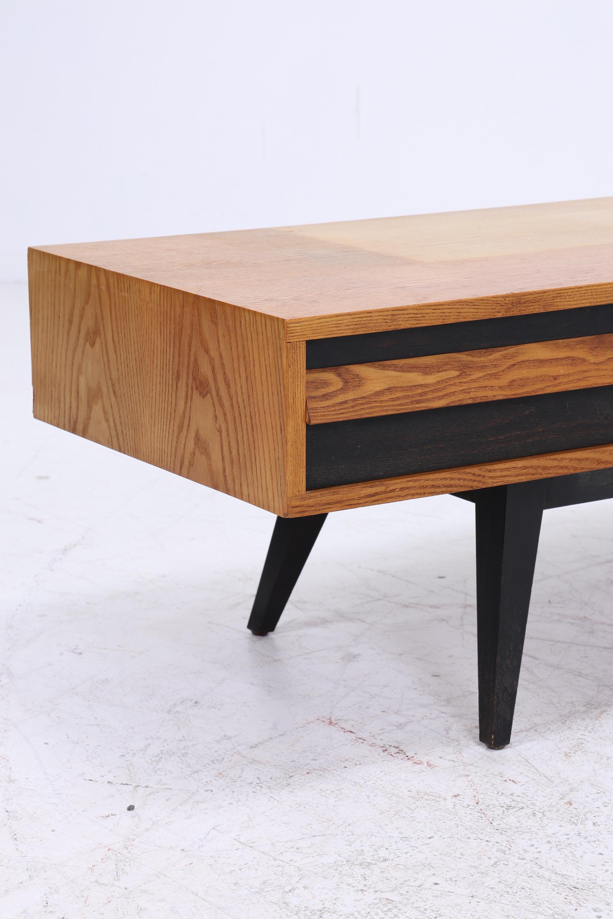 Vintage Lowboard 60er Jahre | Mid Century Sideboard mit Schubladen Retro Holz Aufbewahrung