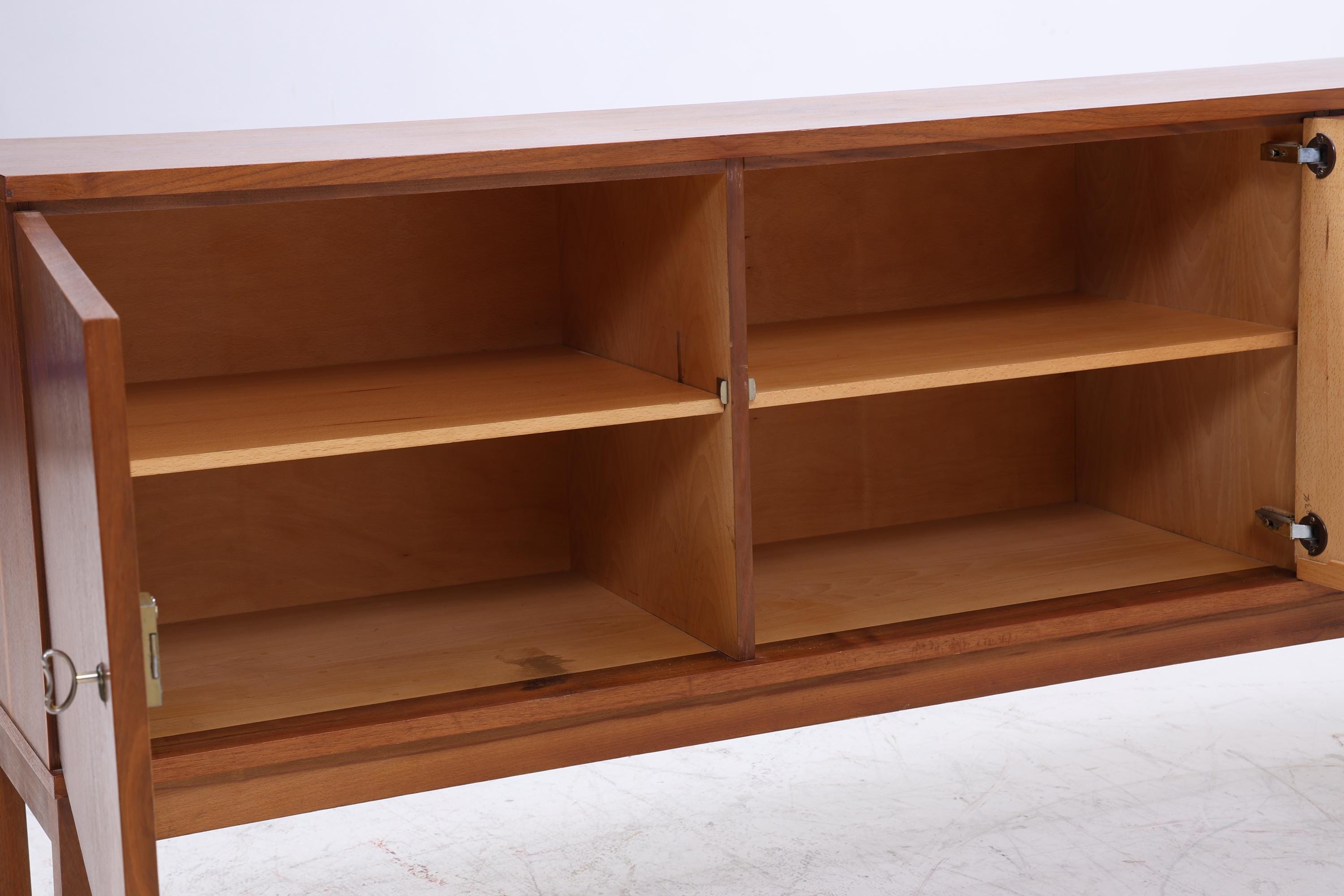 Vintage Sideboard 60er Jahre | Mid Century TV Board mit Schubladen & Fächern Retro Holz Aufbewahrung