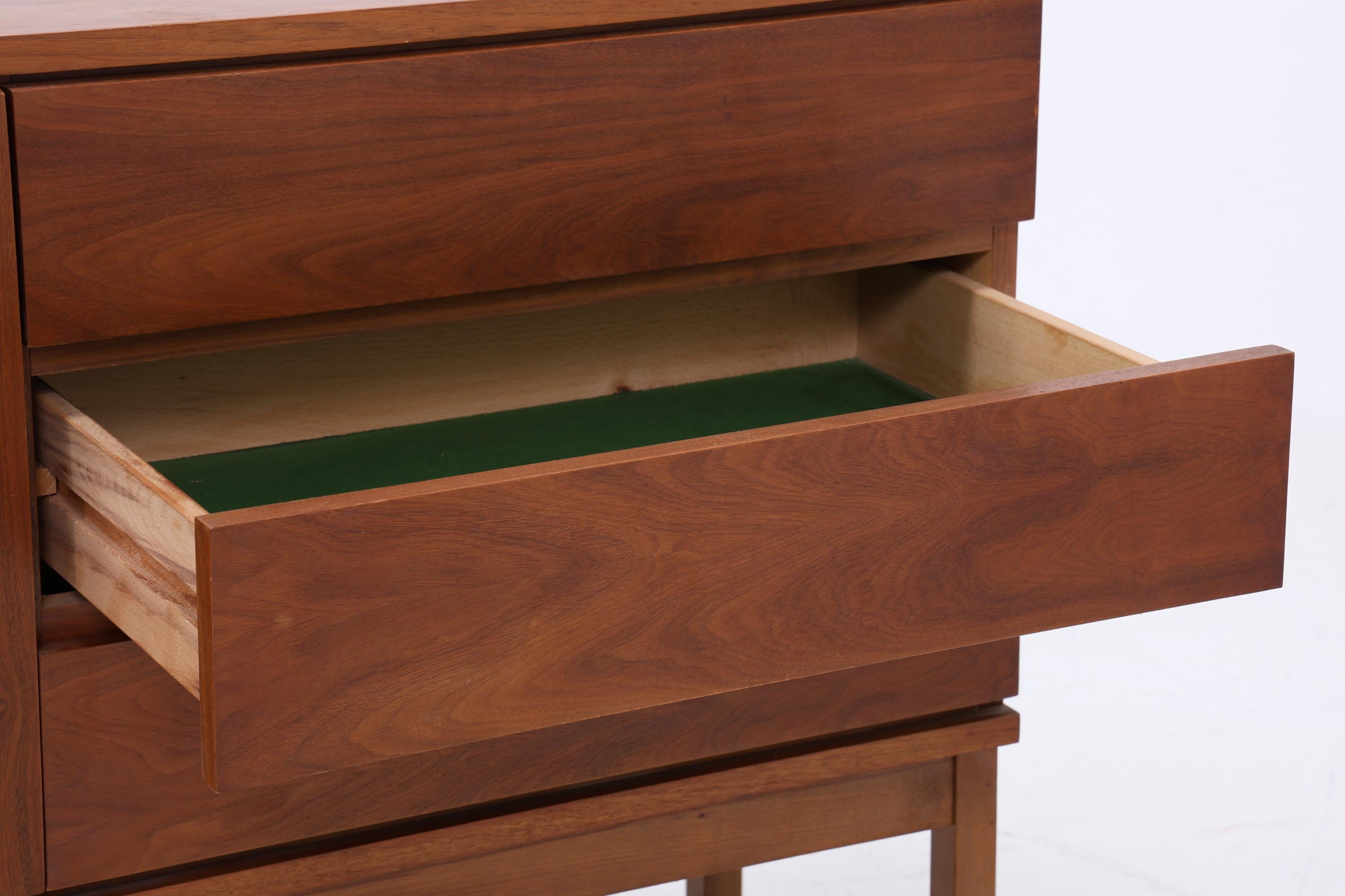 Vintage Sideboard 60er Jahre | Mid Century TV Board mit Schubladen & Fächern Retro Holz Aufbewahrung