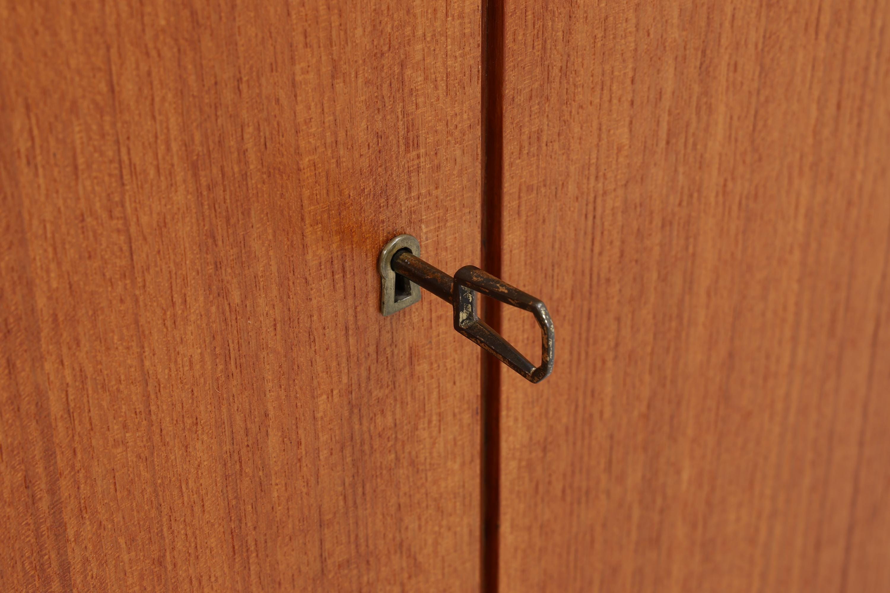 Vintage Teak Sideboard 60er Jahre | Danish Design Mid Century Anrichte mit Schubladen & Fächern Retro Holz Aufbewahrung