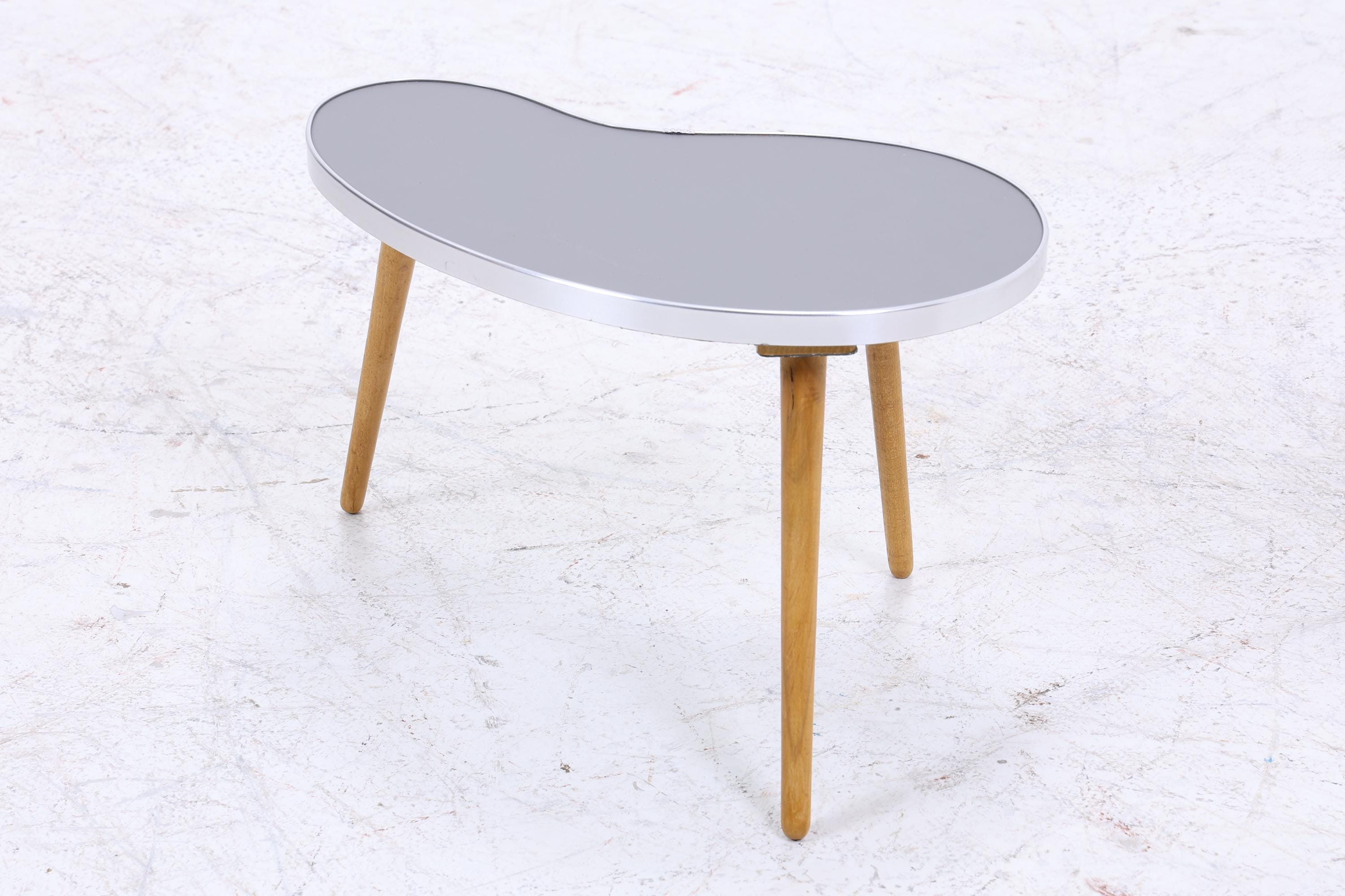 Vintage Nierentisch | Mid Century Blumentisch | Beistelltische Grau 60er Jahre