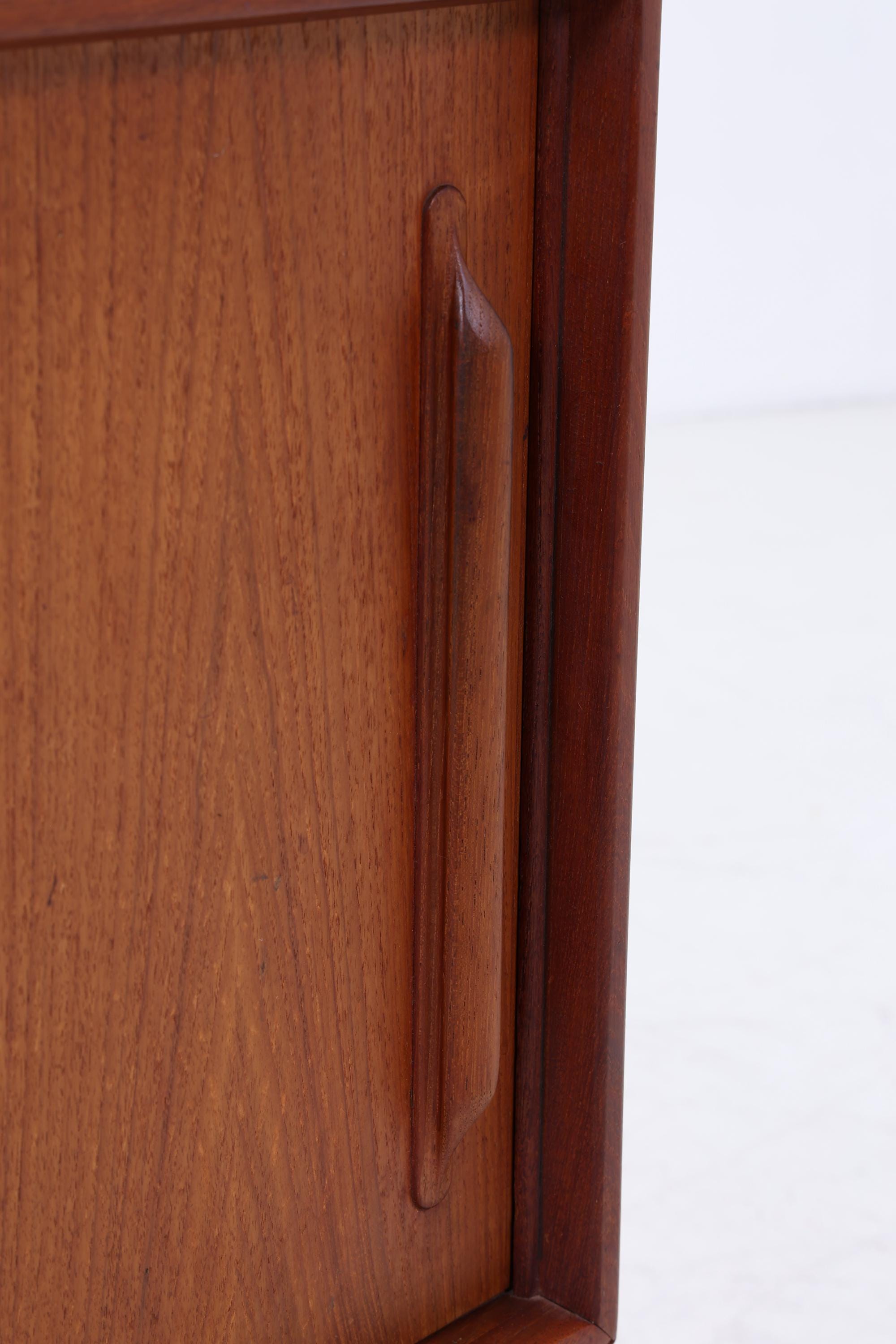 RT-217 Teak Sideboard von Heinrich Riestenpatt für RT Möbel | Mid Century Anrichte mit Schiebetüren Vintage Retro Holz Aufbewahrung