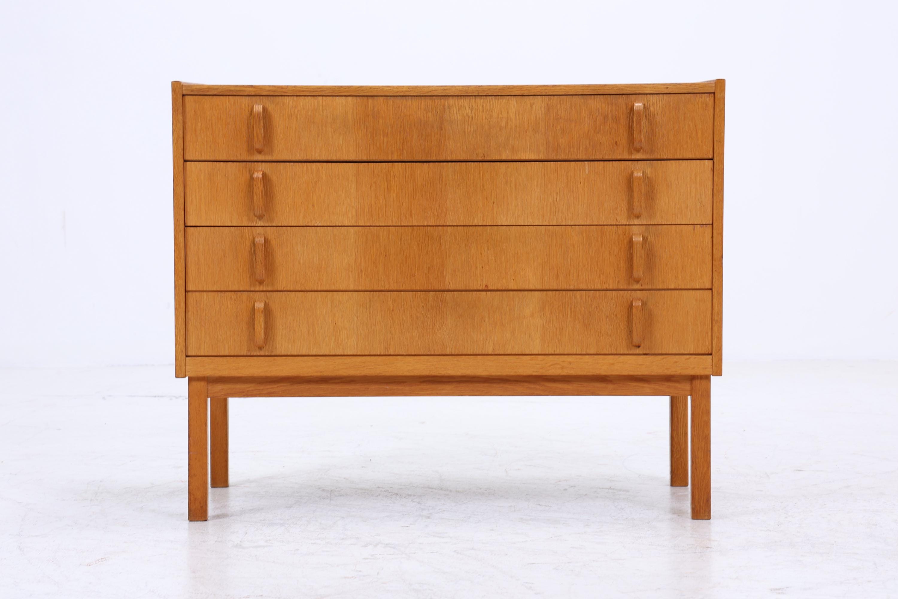Vintage Eiche Kommode von Bertil Fridhagen 60er | Mid Century Schubladen Schrank | Kleine Anrichte Retro Holz Aufbewahrung