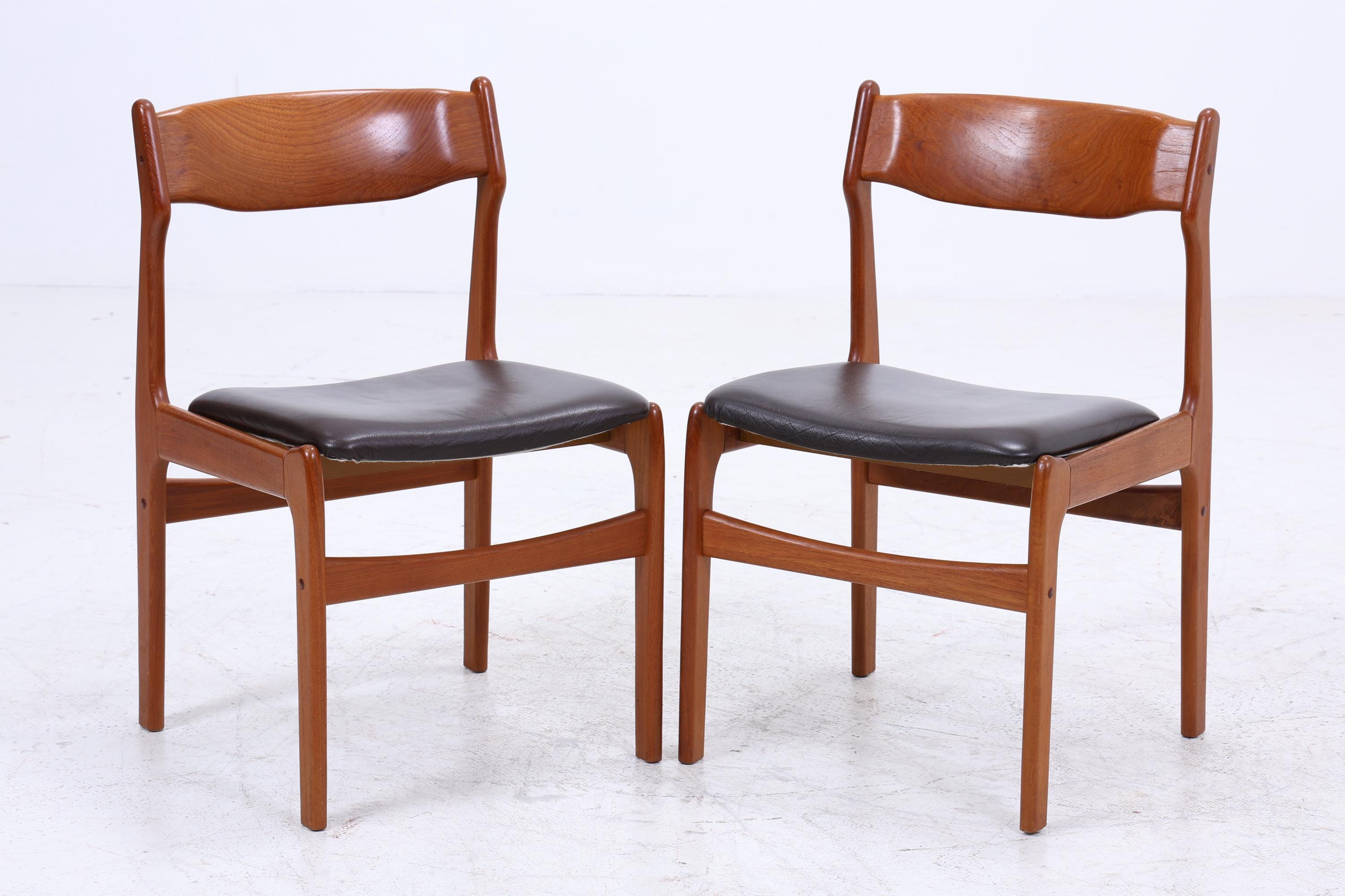 2er Set Teak Stühle von Erik Buch für Od Møbler | Mid Century Designklassiker | Vintage Stuhl | Retro Stuhl