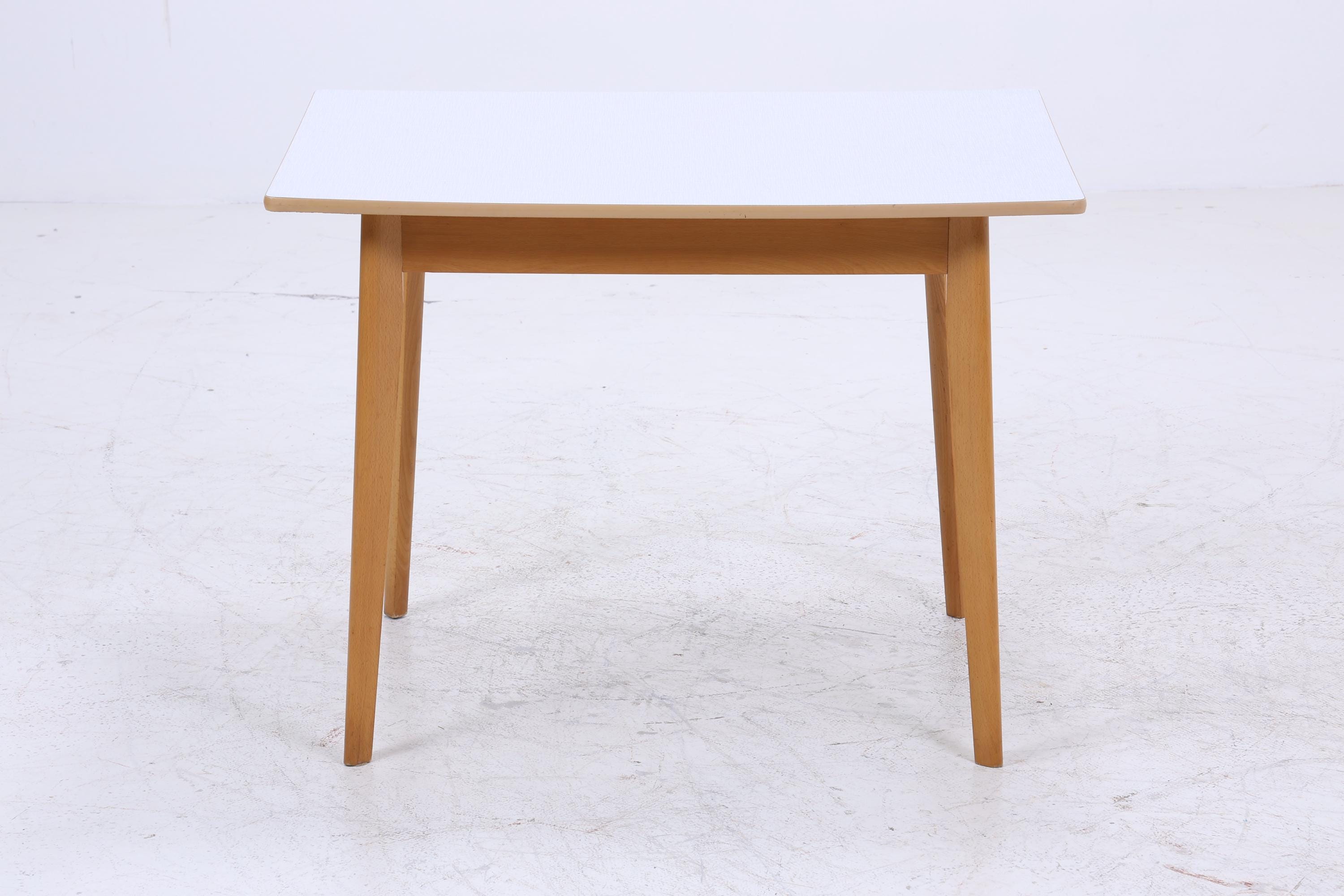 Vintage Küchentisch 60er Jahre | Mid Century Esstisch Tisch Retro 70er Holz Resopal