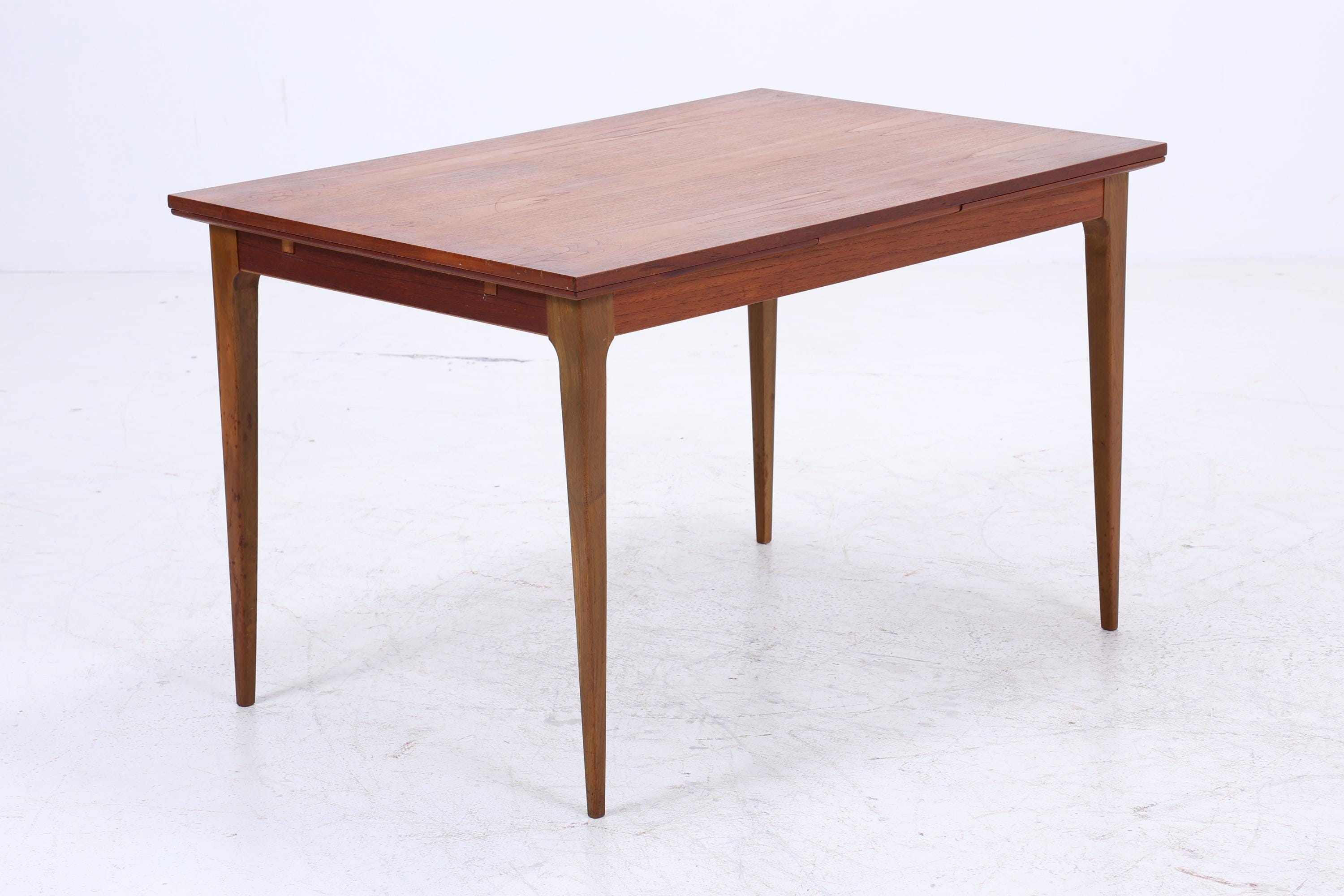 Vintage Teak Esstisch Danish Design | Mid-Century Ausziehbarer Küchentisch 1960er Teak Holz