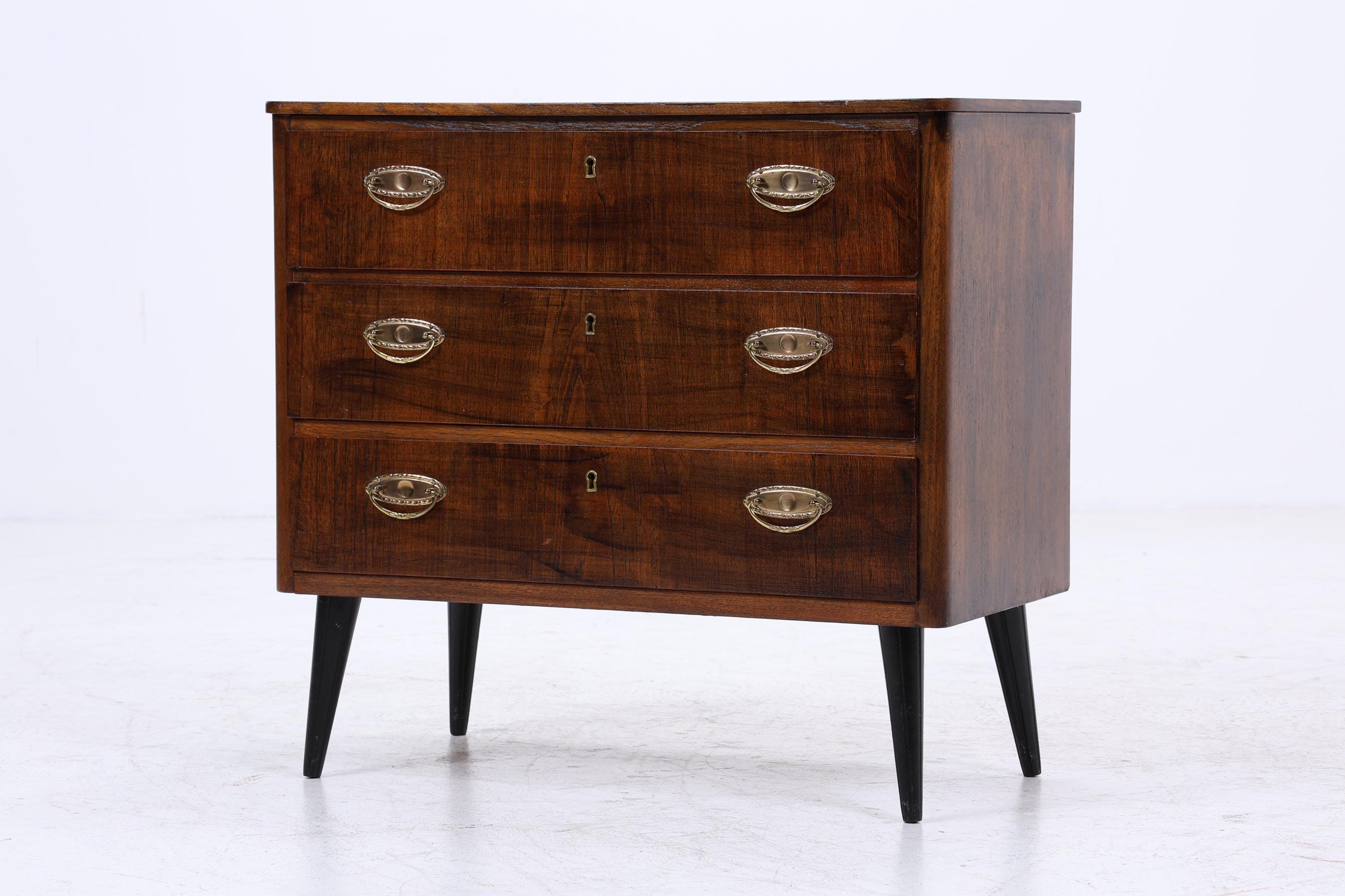 Vintage Schubladen Kommode | Mid Century Schubladen Schrank | 60er 70er Jahre Holz Aufbewahrung