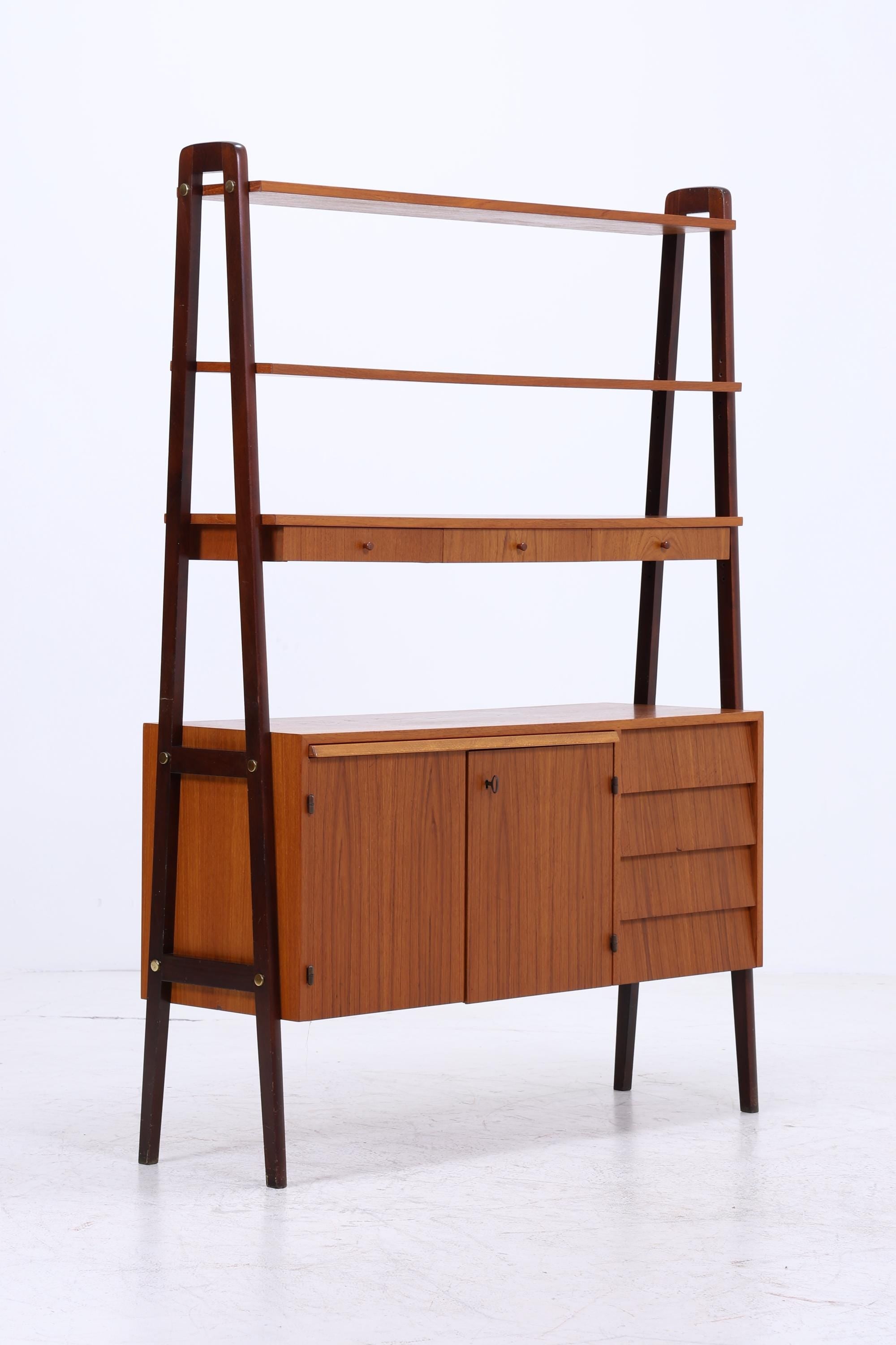 Vintage Teak Regal | Mid Century Schank Sekretär Retro Holz Aufbewahrung 60er 70er