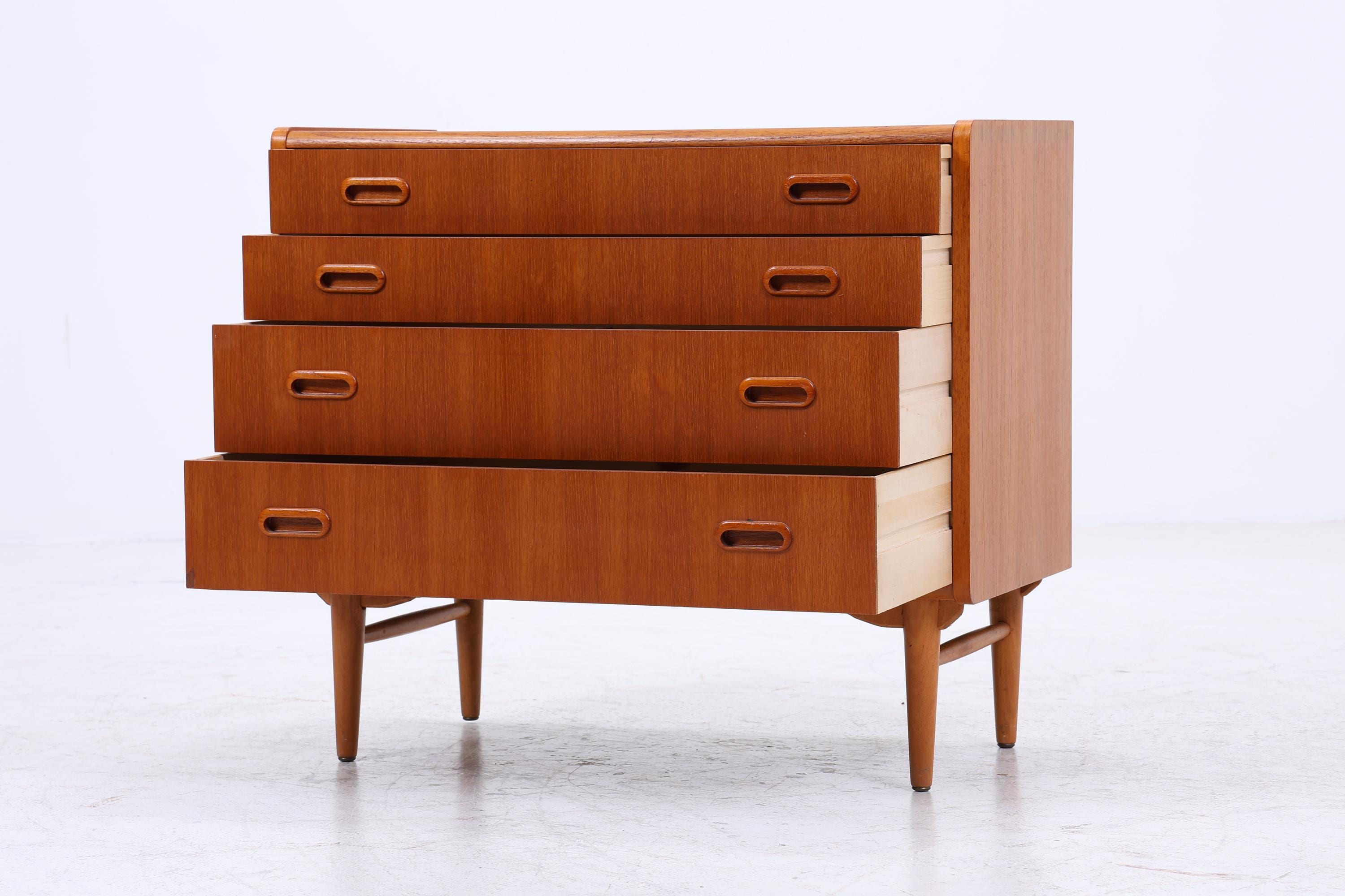 Vintage Teak Schubladen Kommode | Mid Century Schubladen Schrank | Holz Aufbewahrung 60er 70er Jahre