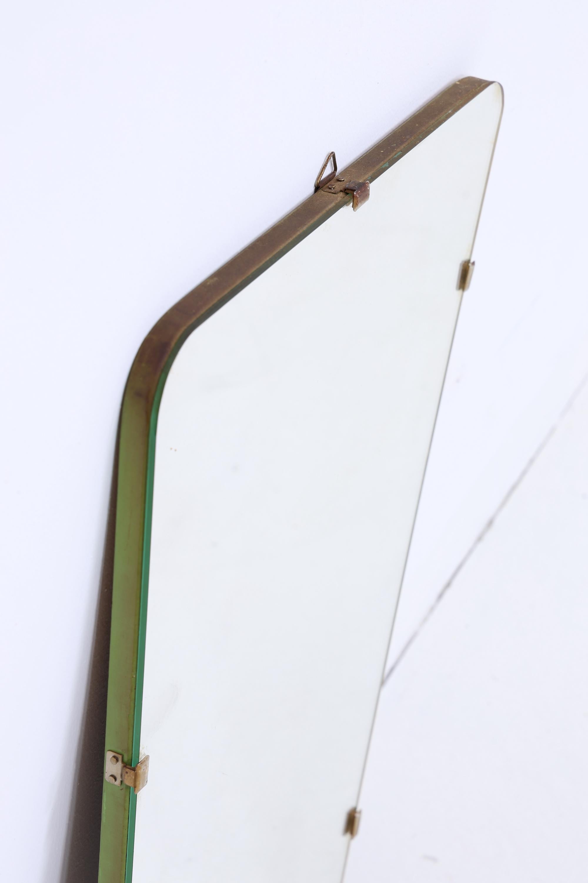 Vintage Spiegel 60er Jahre | Mid Century Hänge Spiegel Mirror Holz Retro Schräg Vintage