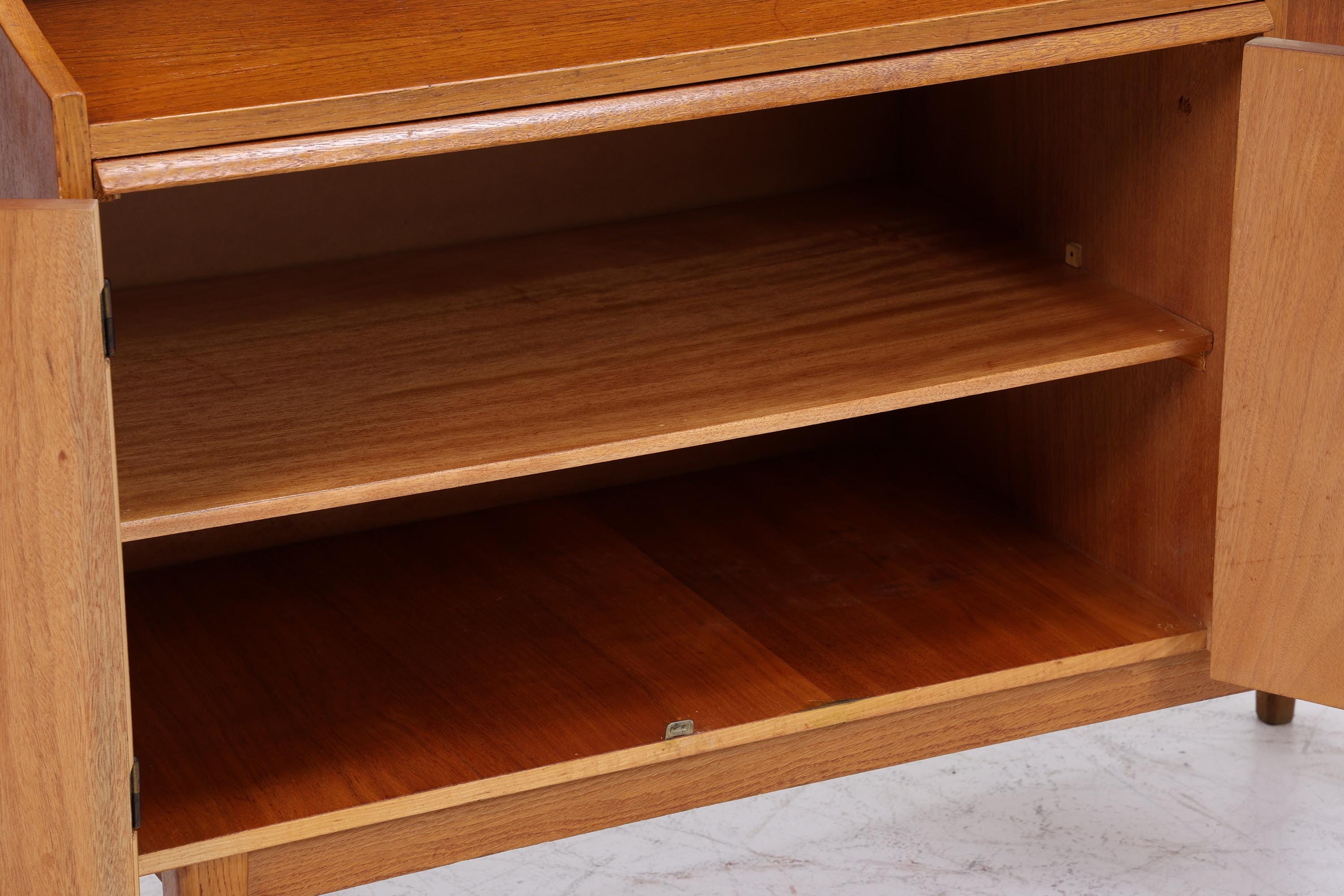 Vintage Teak Regal 60er Jahre | Mid Century Bücherregal Sekretär Retro Holz Aufbewahrung