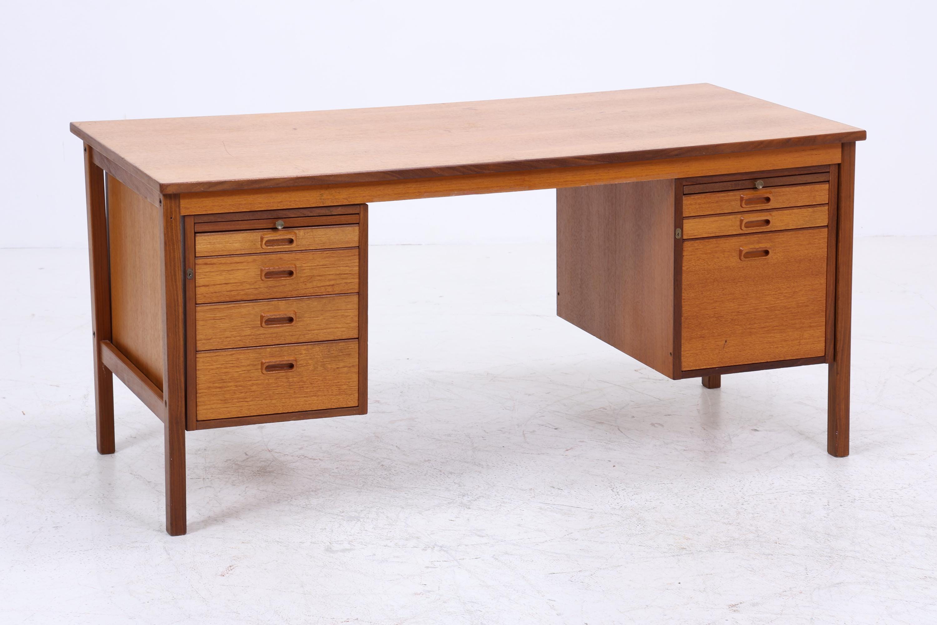 Vintage Teak Schreibtisch aus den 60ern | Mid Century Schubladen Arbeitstisch Bürotisch Tisch Retro Holz