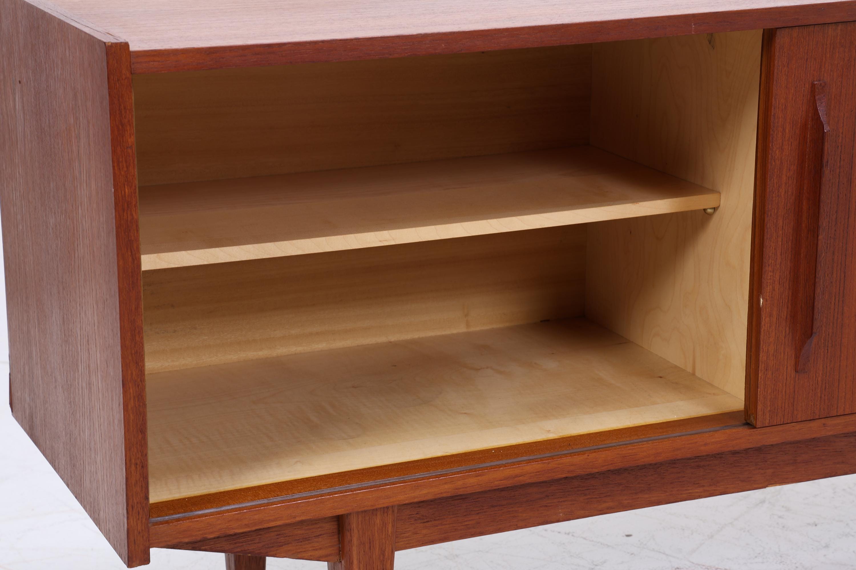 Vintage Teak Sideboard 60er Jahre | Mid Century Anrichte mit Schubladen & Fächern Retro Holz Aufbewahrung