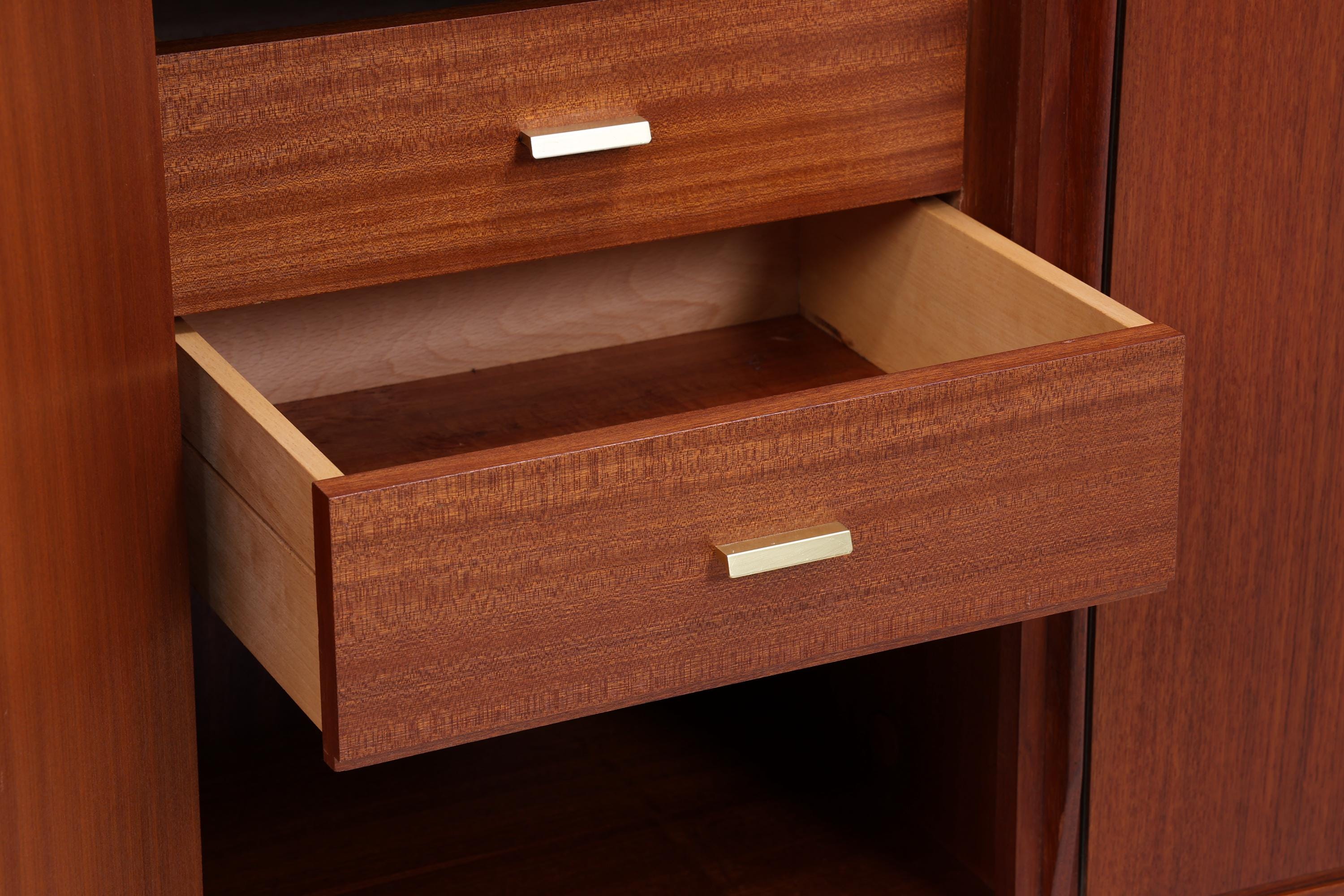 Vintage Teak Schrank 60er Jahre | Mid Century Highboard Schubladen Holz Aufbewahrung