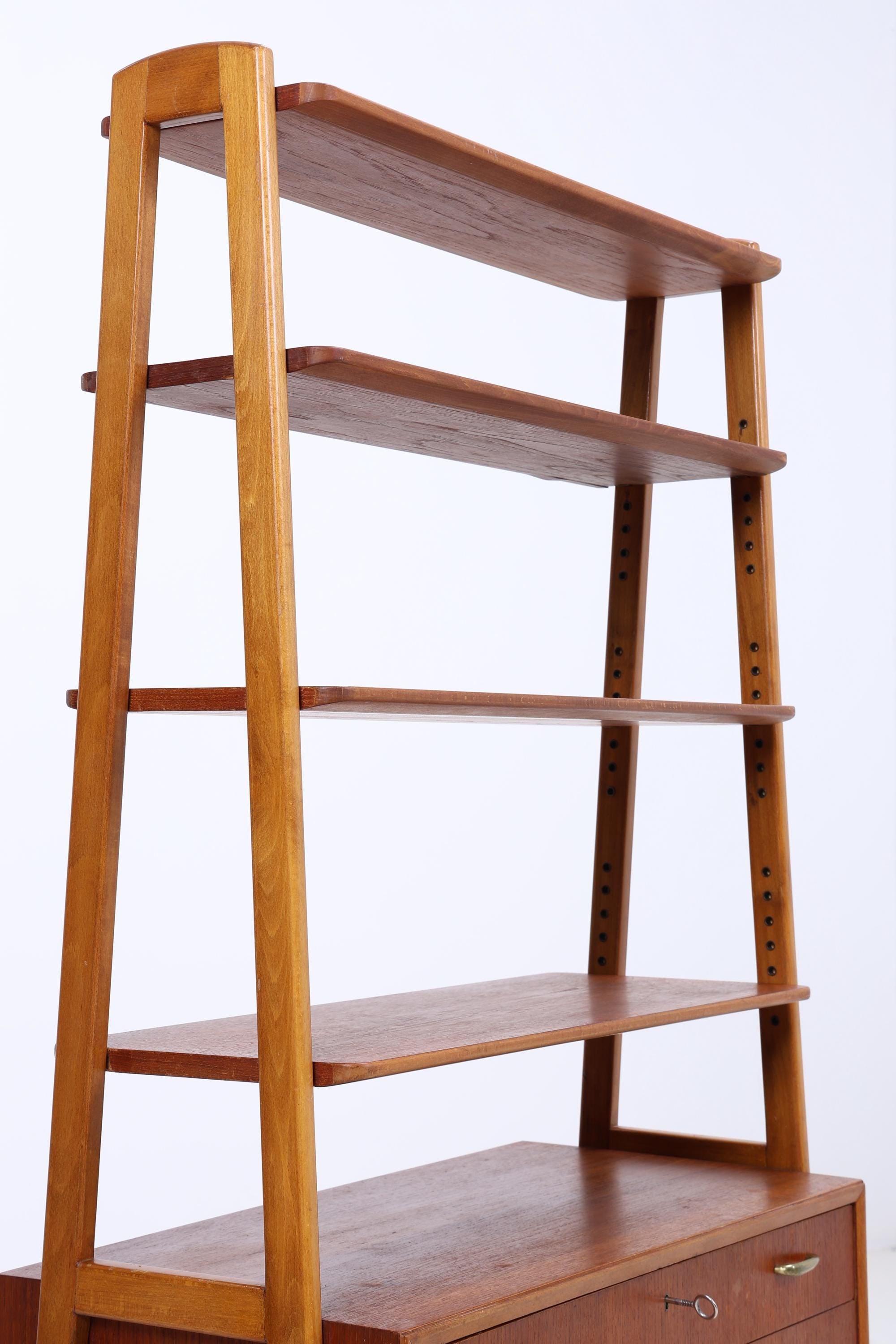 Vintage Teak Regal 60er Jahre | Mid Century Schank Retro Holz Aufbewahrung