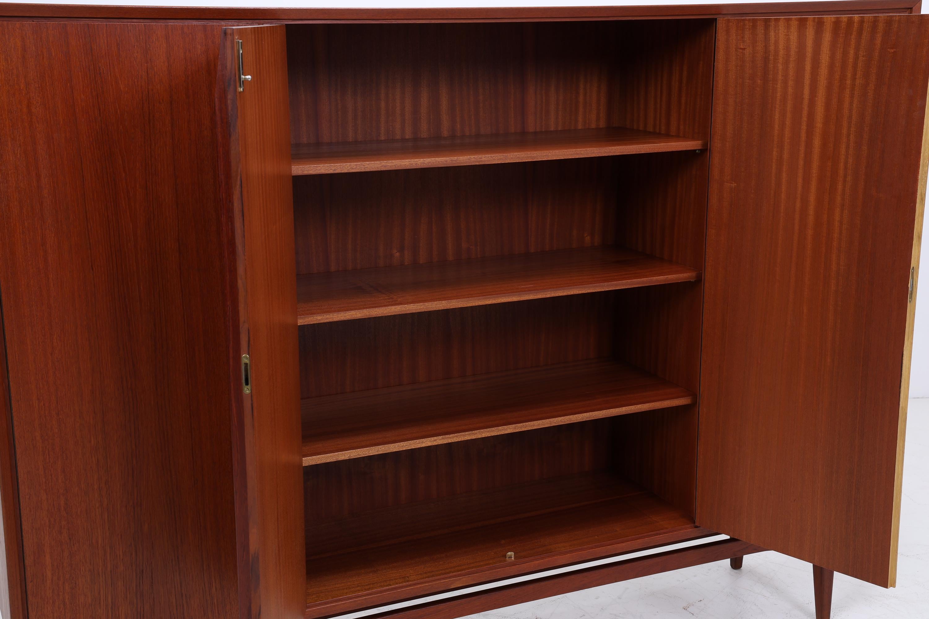 Vintage Teak Schrank 60er Jahre | Mid Century Highboard Schubladen Holz Aufbewahrung