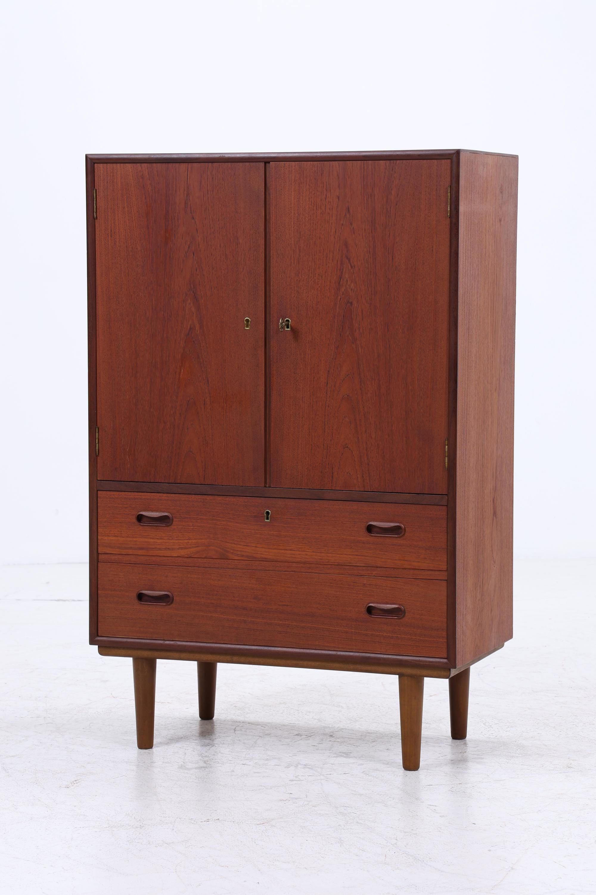 Vintage Teak Kommode | Mid Century Schubladen Schrank Holz Aufbewahrung 60er 70er