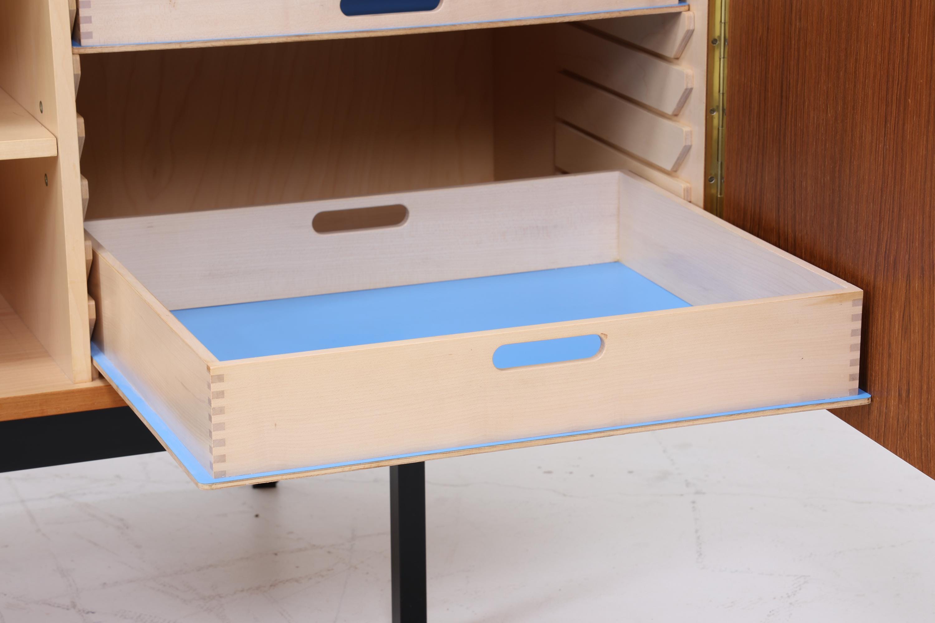 Vintage Teak Sideboard B40 von Dieter Waeckerlin für Behr | Mid Century Anrichte Retro Holz Aufbewahrung