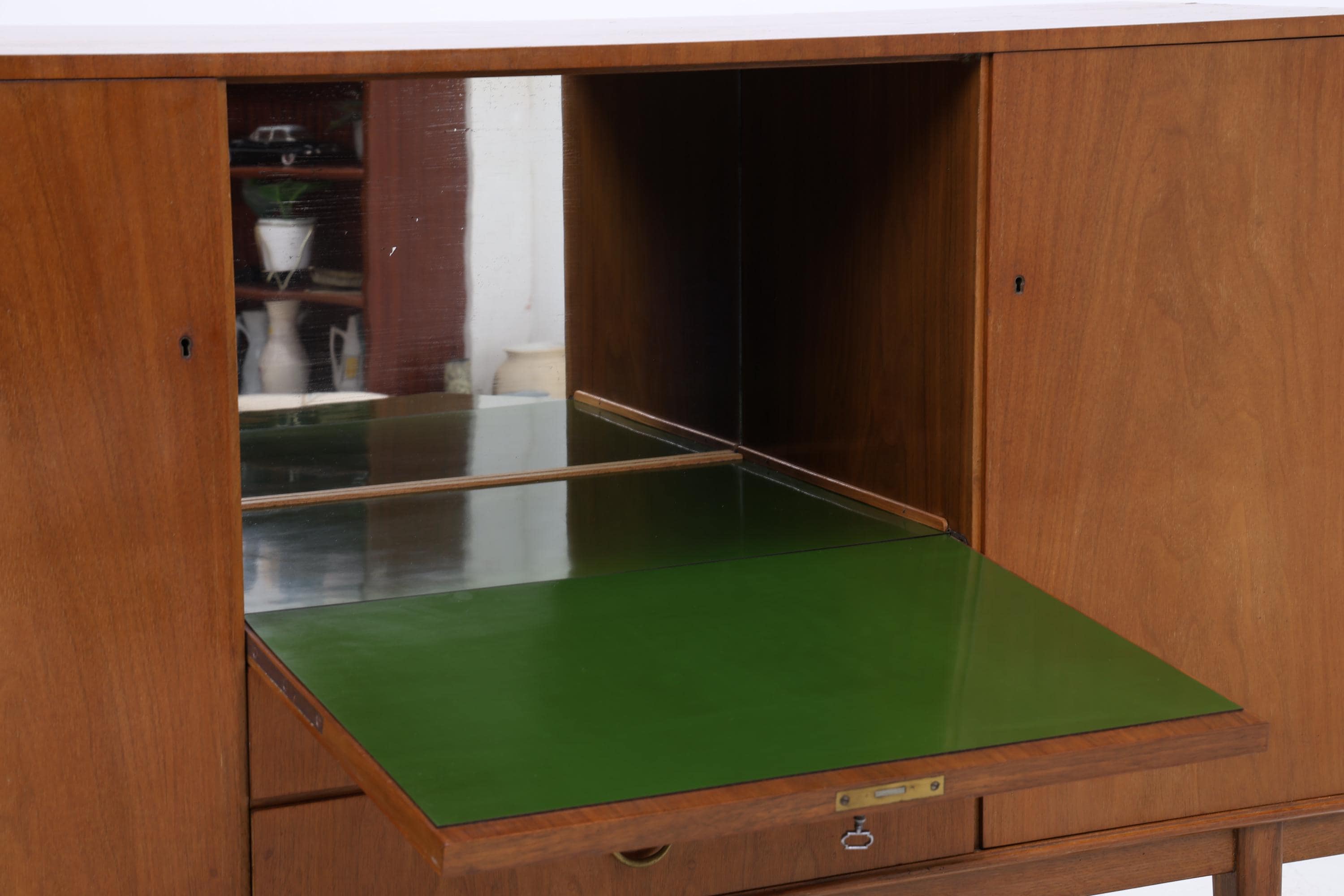 Vintage Highboard 60er Jahre | Mid Century Sideboard Schubladen Schrank Holz Aufbewahrung