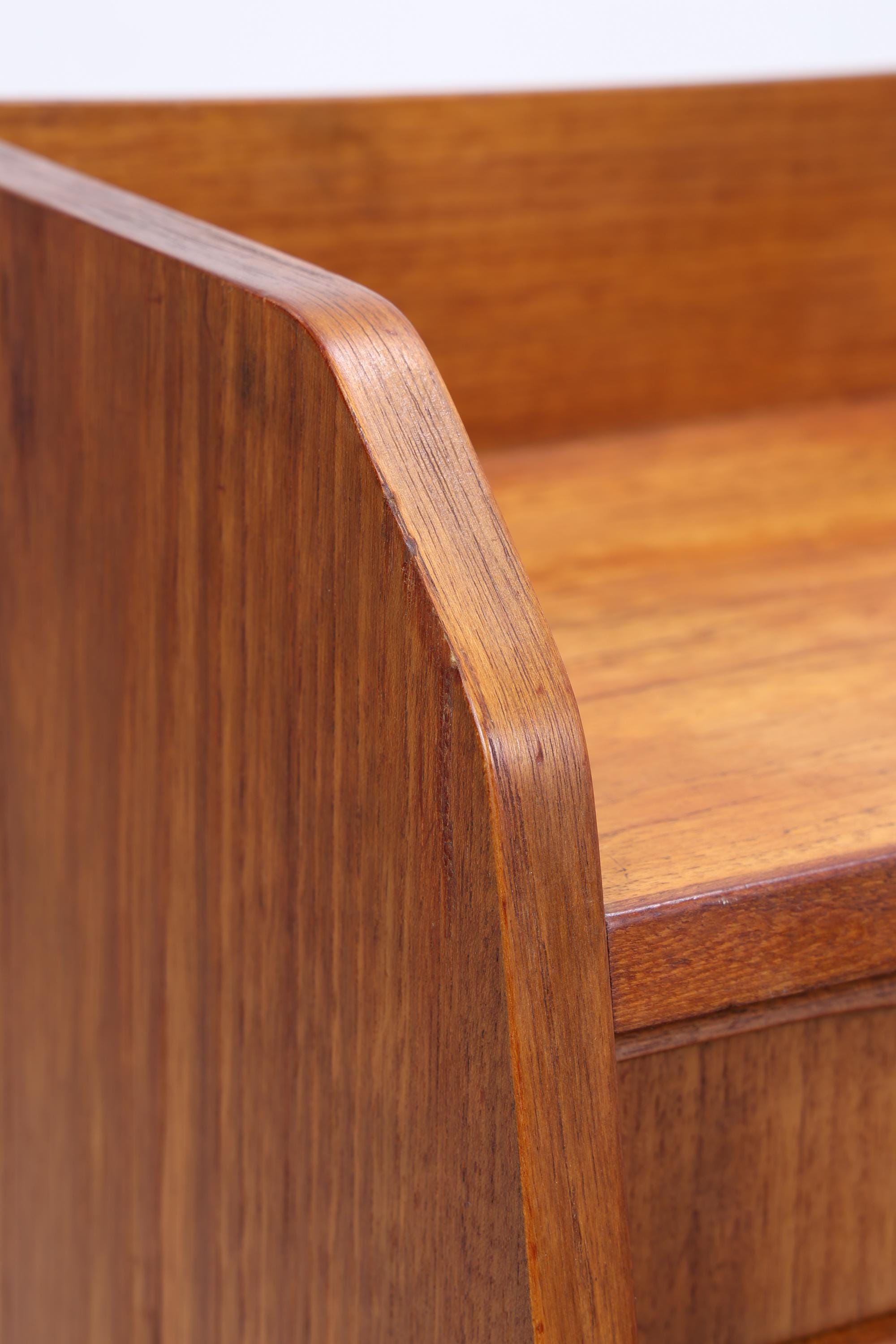 Vintage Teak Sekretär 60er Jahre | Mid Century Schrank Arbeitstisch Retro Holz Aufbewahrung