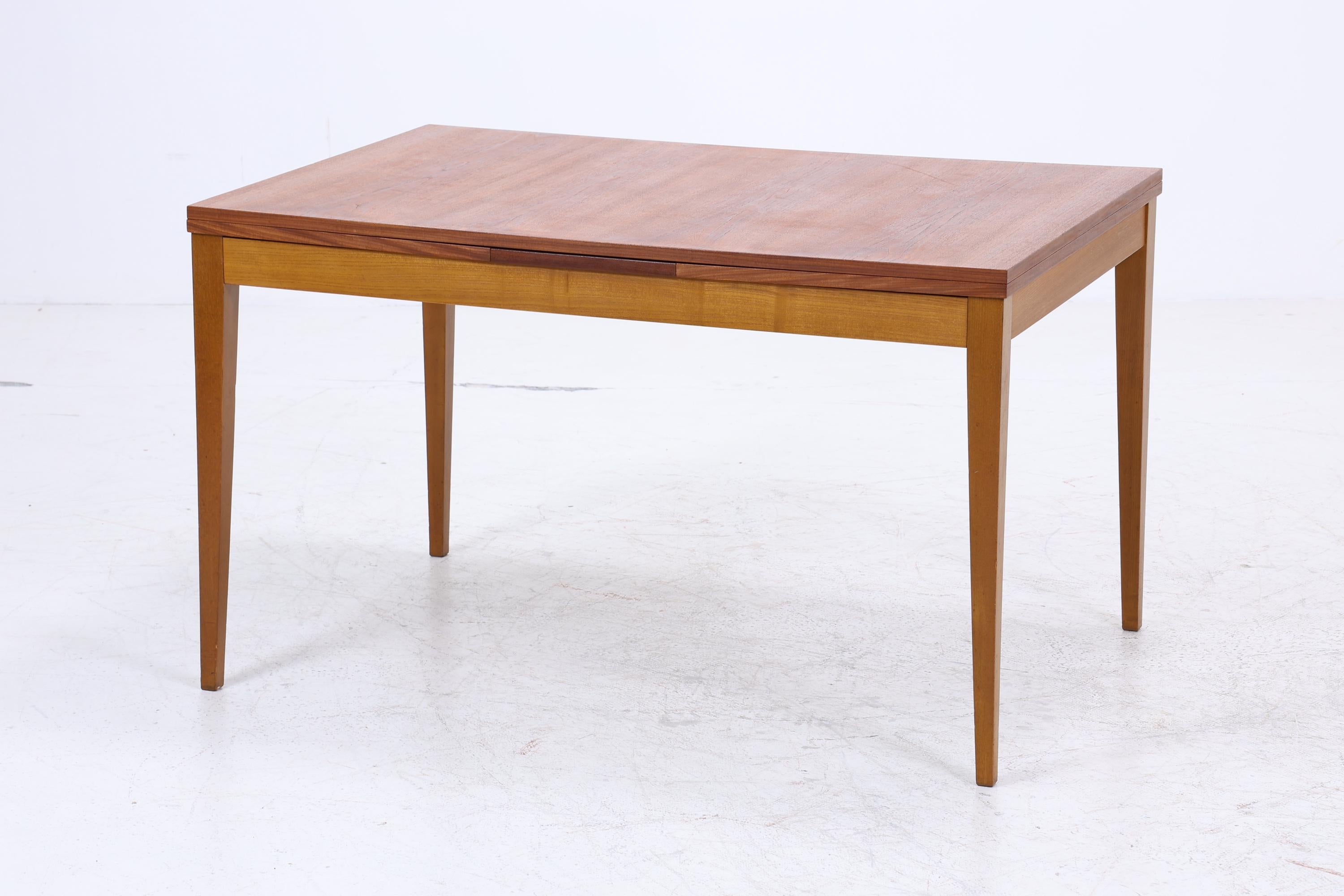 Vintage Esstisch | Mid-Century Ausziehbarer Küchentisch 1960er Holz