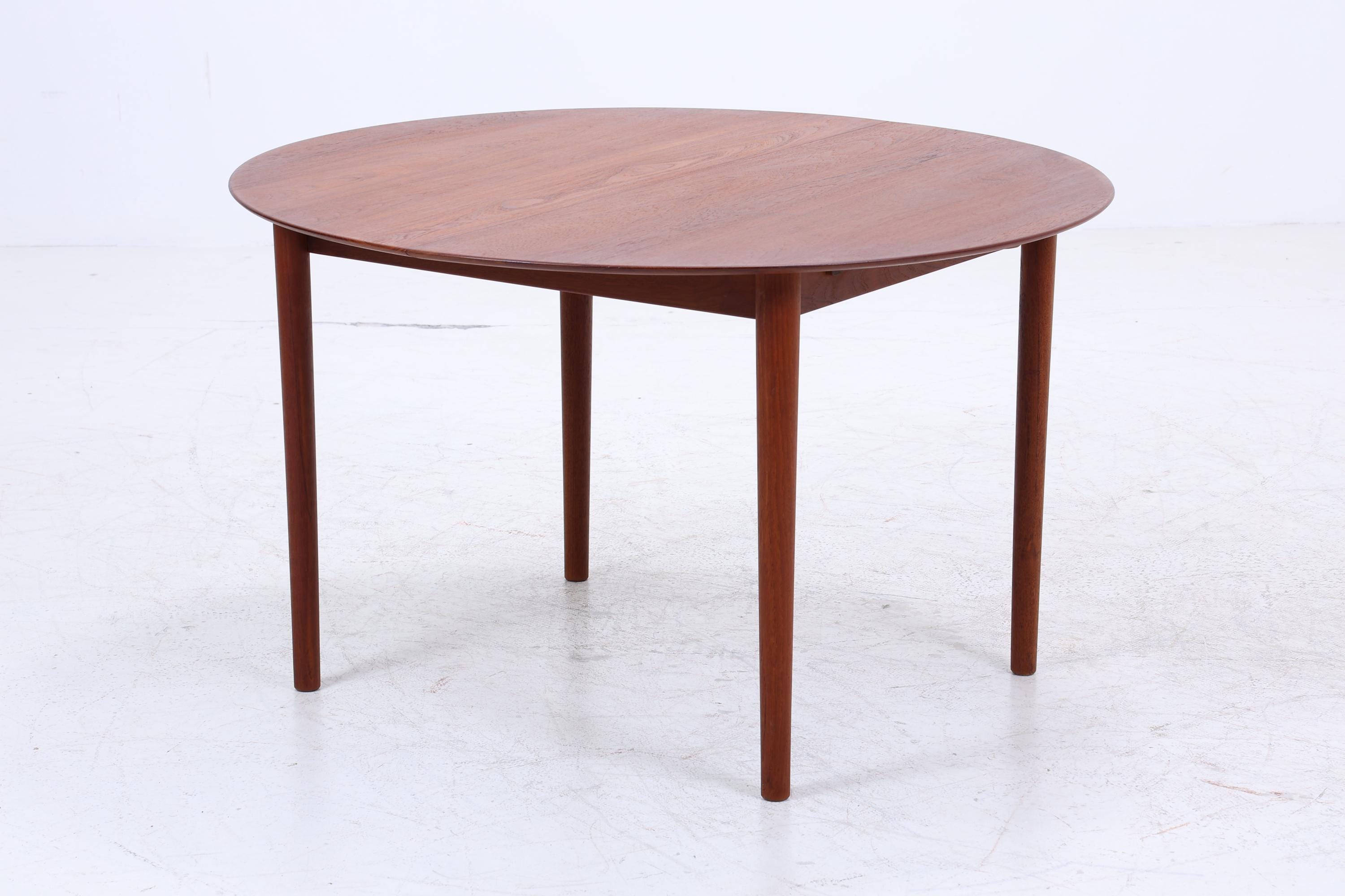 Peter Hvidt & Orla Mølgaard-Nielsen runder Teak Esstisch 60er Jahre | Danish Design Mid Century Tisch | Søborg Møbelfabrik
