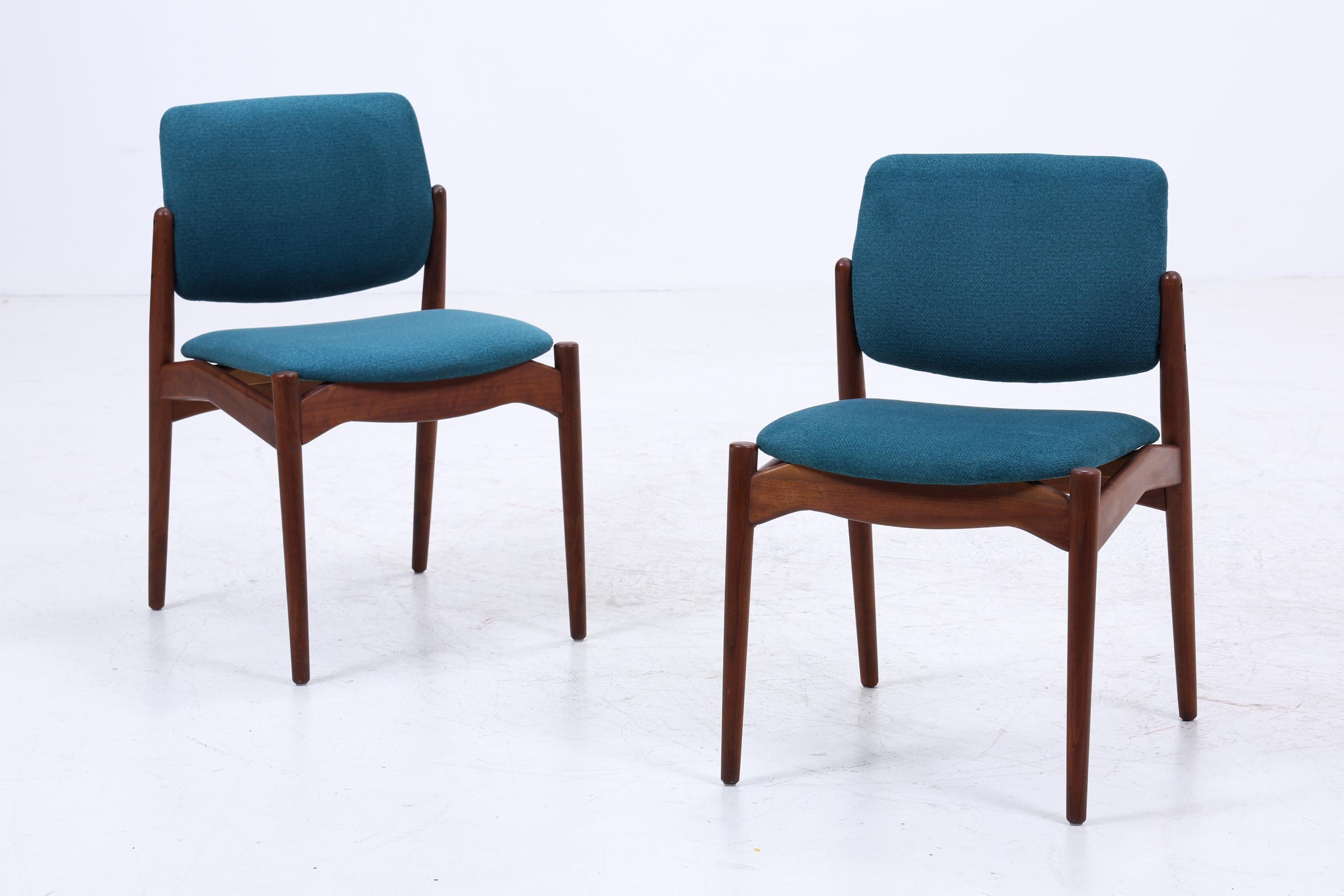 Erik Buch – Model 66 „Captain“ Vintage Teak Stühle 2er Set | Ørum Møbelfabrik Danish Design