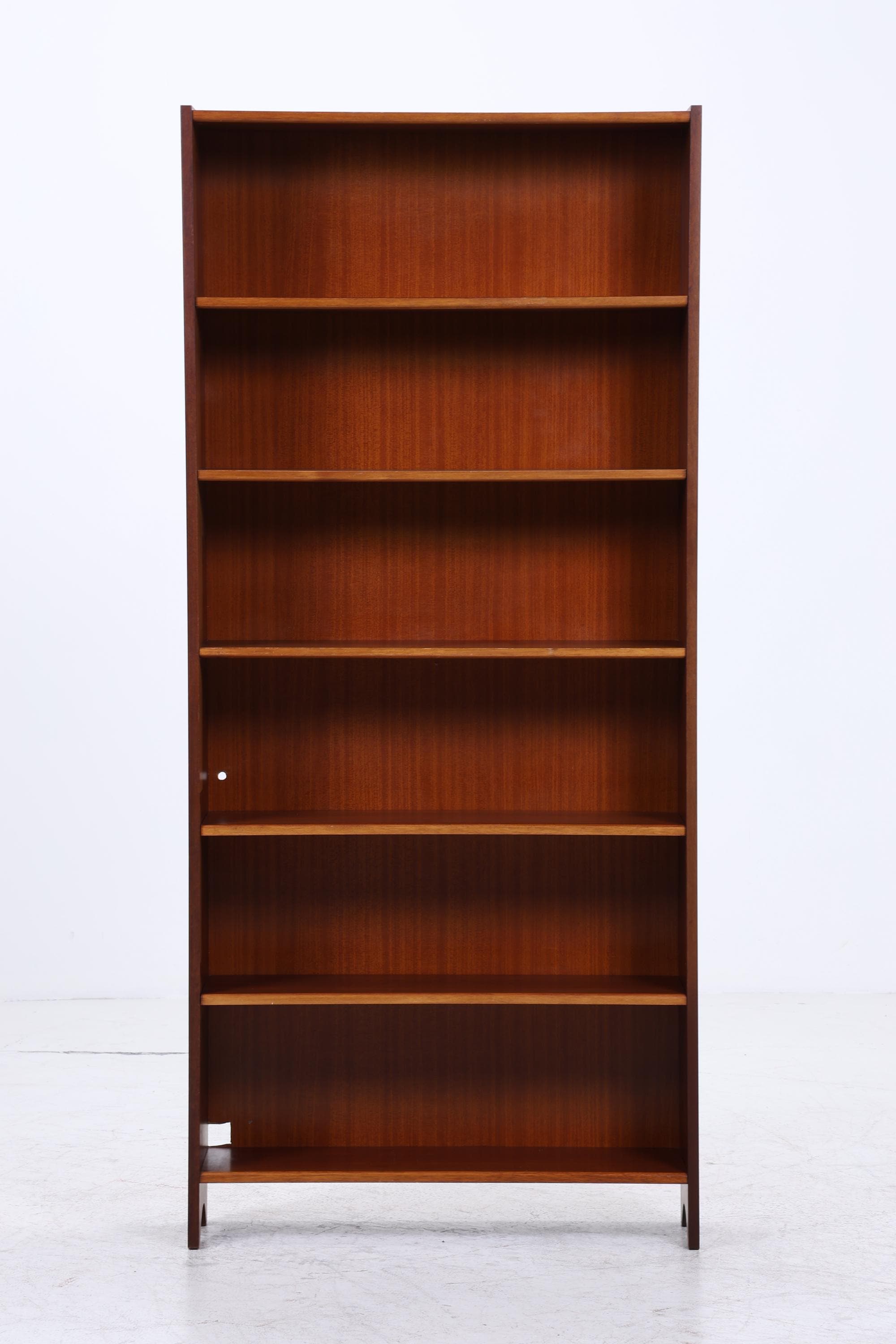 Vintage Teak Bücherregal | Mid Century Regal 60er Jahre | Hohes Holz Standregal