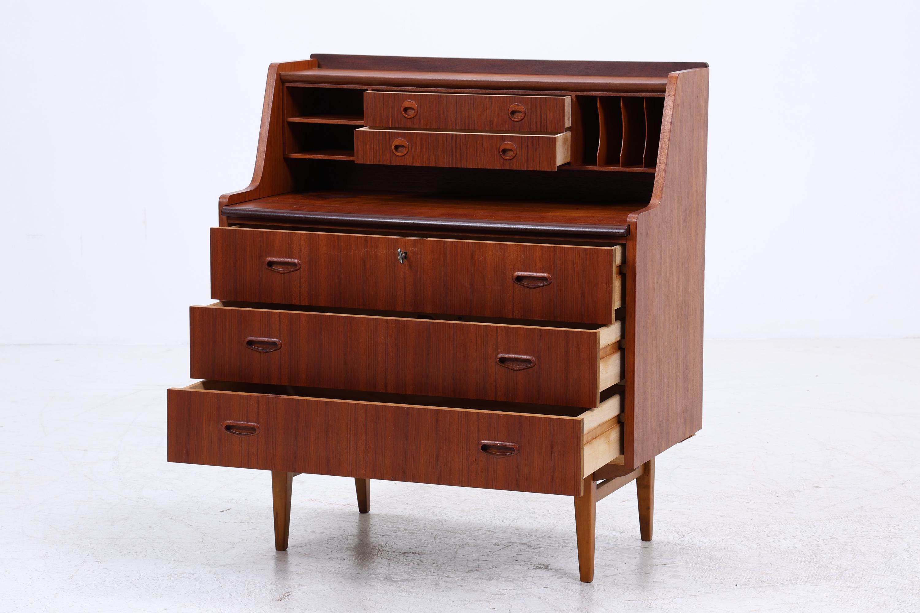 Vintage Teak Sekretär 60er Jahre | Danish Design Mid Century Schrank Retro Holz Aufbewahrung