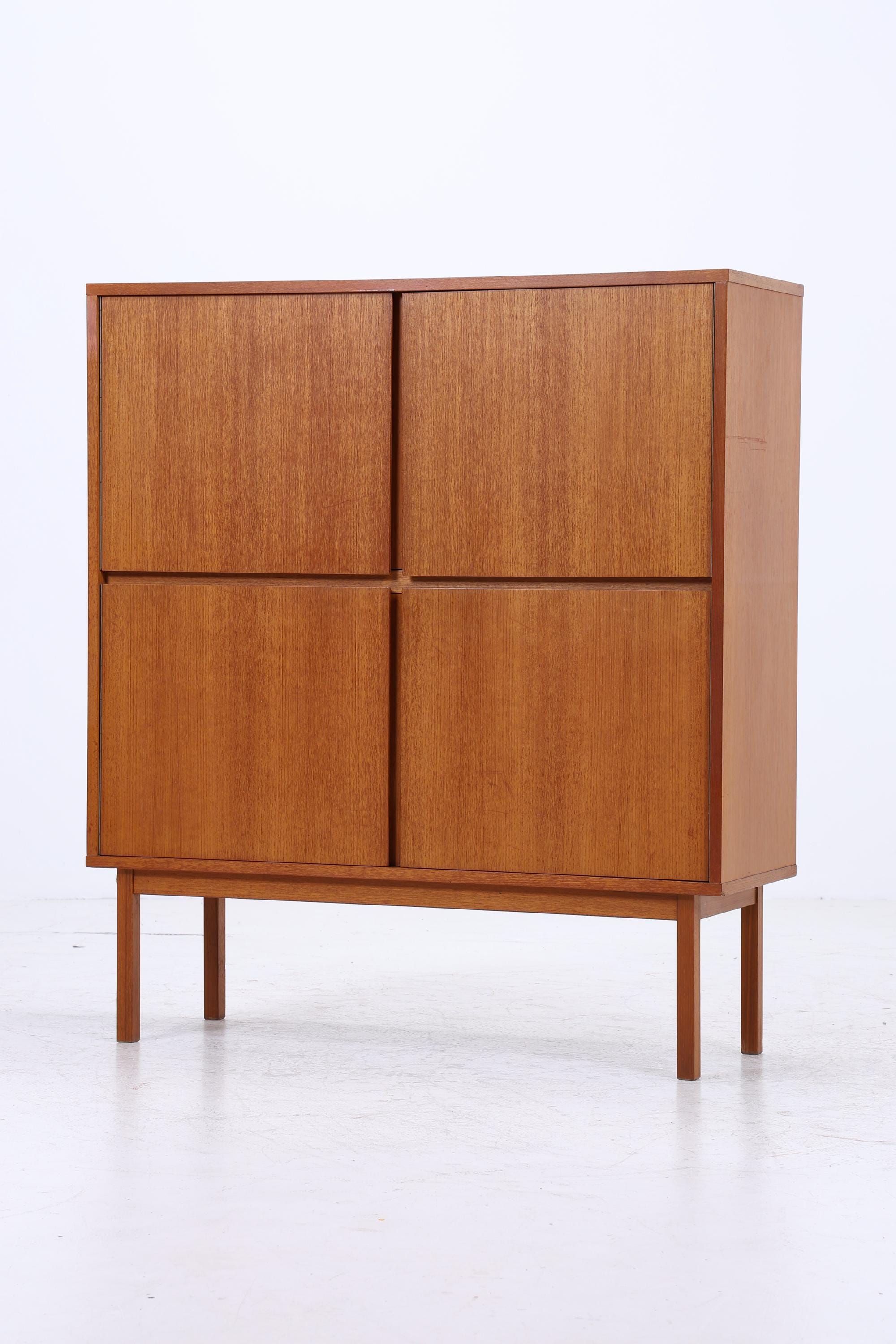 Vintage Schrank 60er Jahre | Mid Century Highboard Holz Aufbewahrung