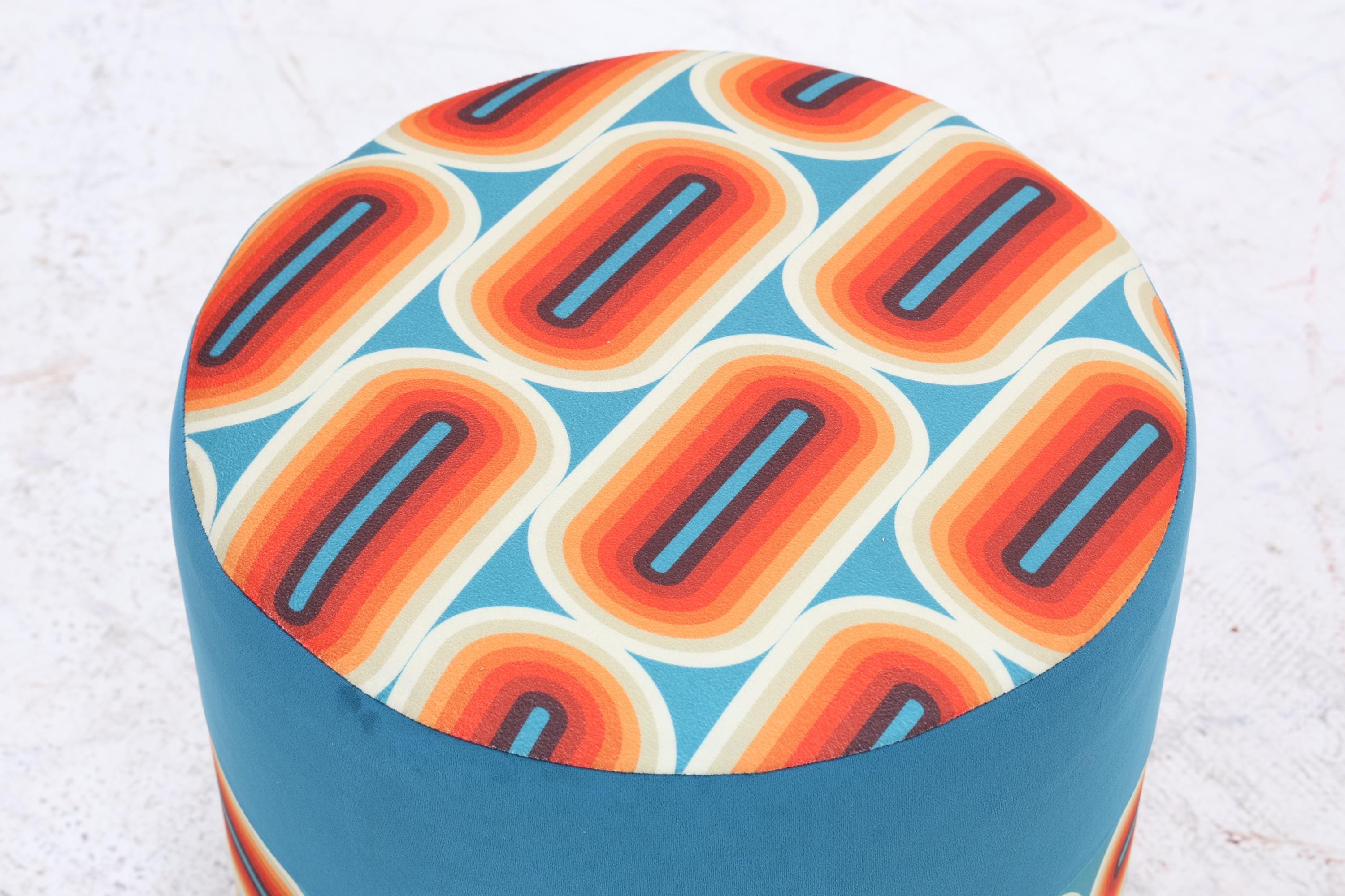 Fußhocker mit Kissen | Schlafzimmer Pouf | Gepolsterter Sitzhocker