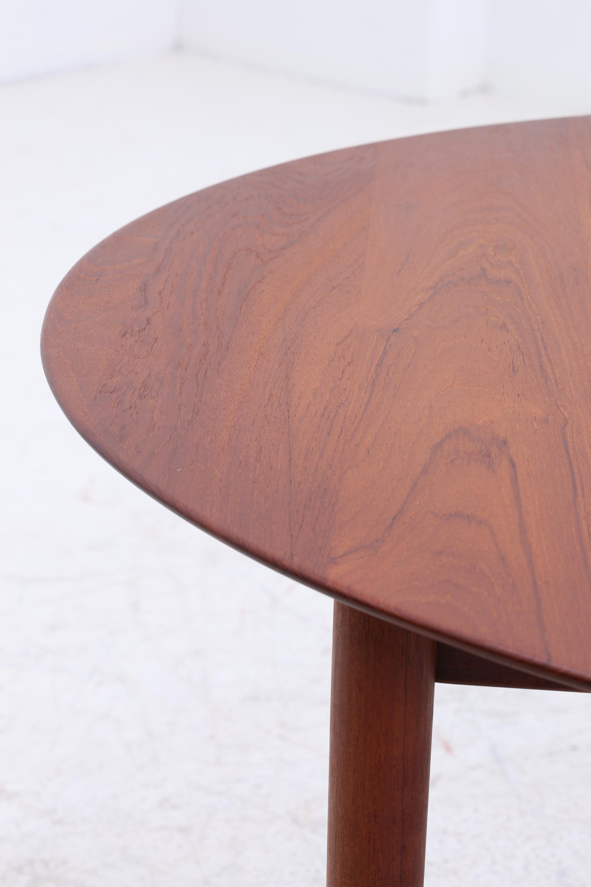 Peter Hvidt & Orla Mølgaard-Nielsen runder Teak Esstisch 60er Jahre | Danish Design Mid Century Tisch | Søborg Møbelfabrik