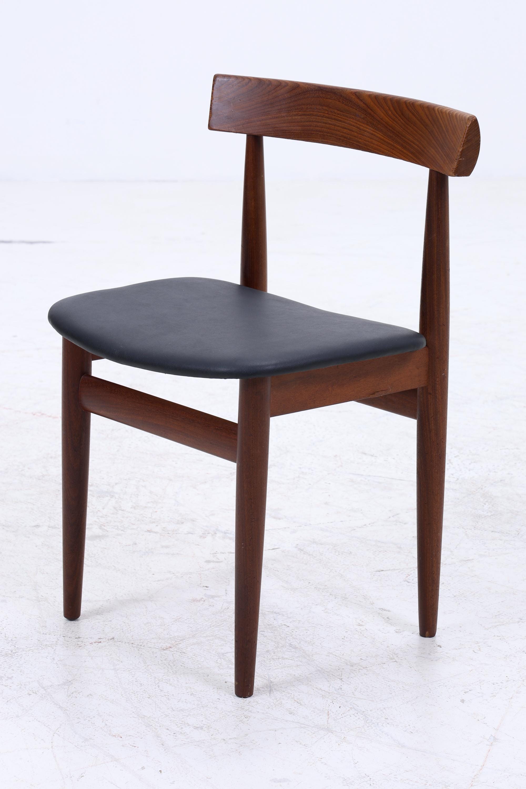 Hans Olsen für Frem Røjle – Vintage runder Ausziehtisch mit 4 Stühlen aus Teak | Danish Mid Century Dining Set