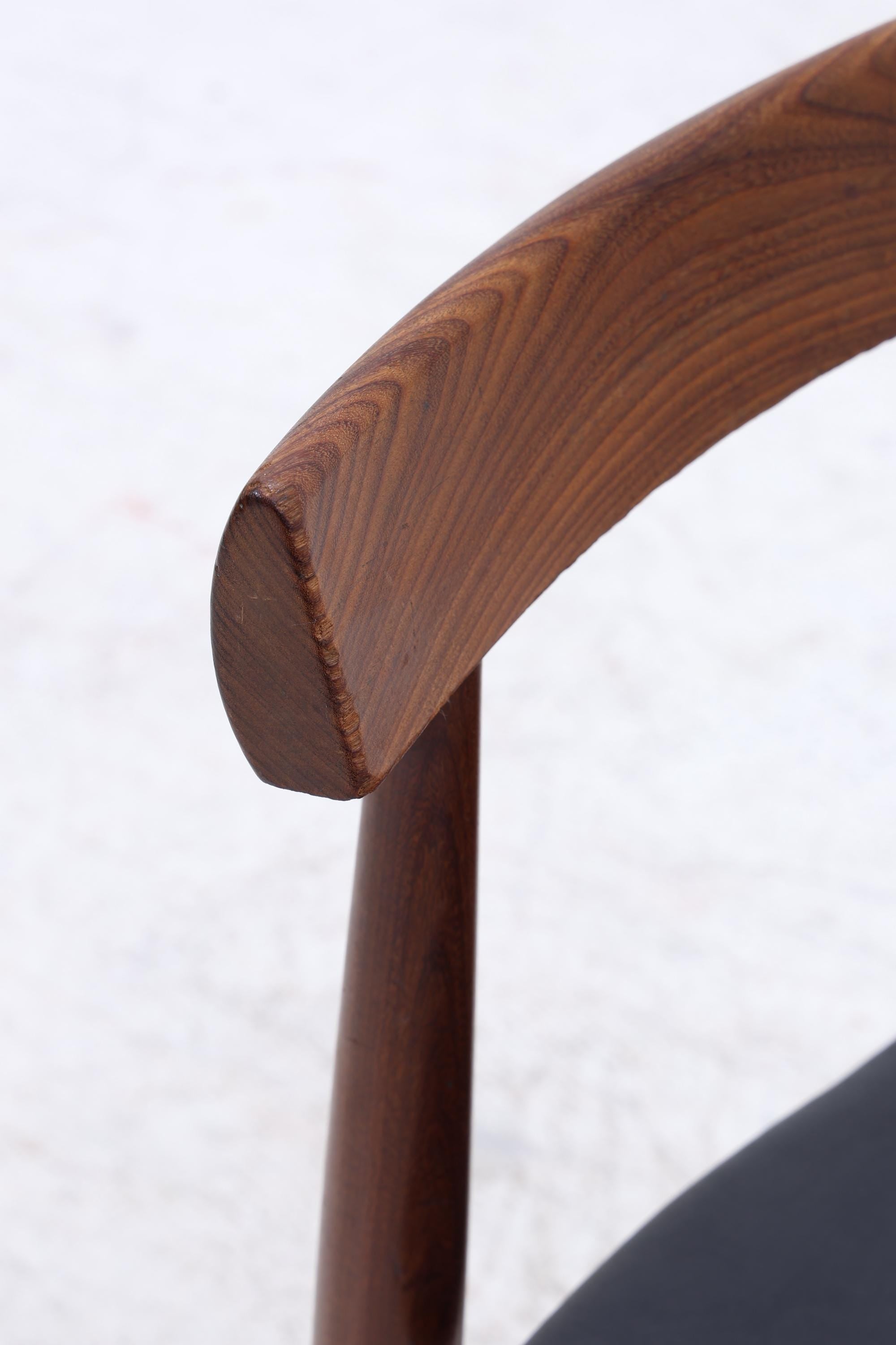 Hans Olsen für Frem Røjle – Vintage runder Ausziehtisch mit 4 Stühlen aus Teak | Danish Mid Century Dining Set