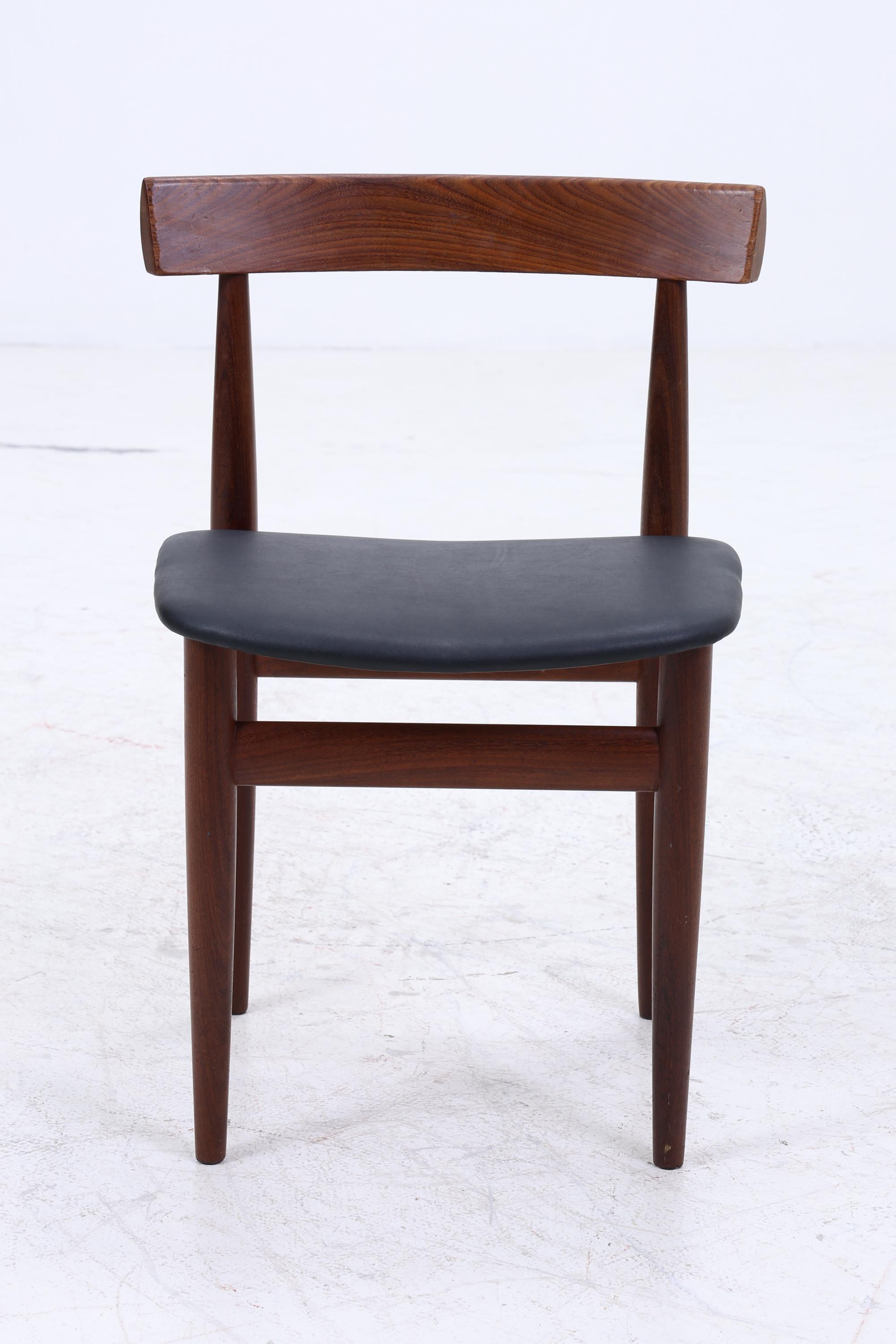 Hans Olsen für Frem Røjle – Vintage runder Ausziehtisch mit 4 Stühlen aus Teak | Danish Mid Century Dining Set