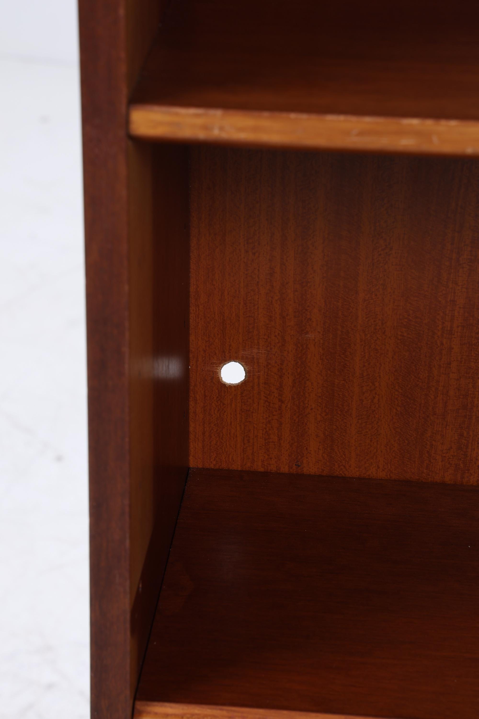 Vintage Teak Bücherregal | Mid Century Regal 60er Jahre | Hohes Holz Standregal