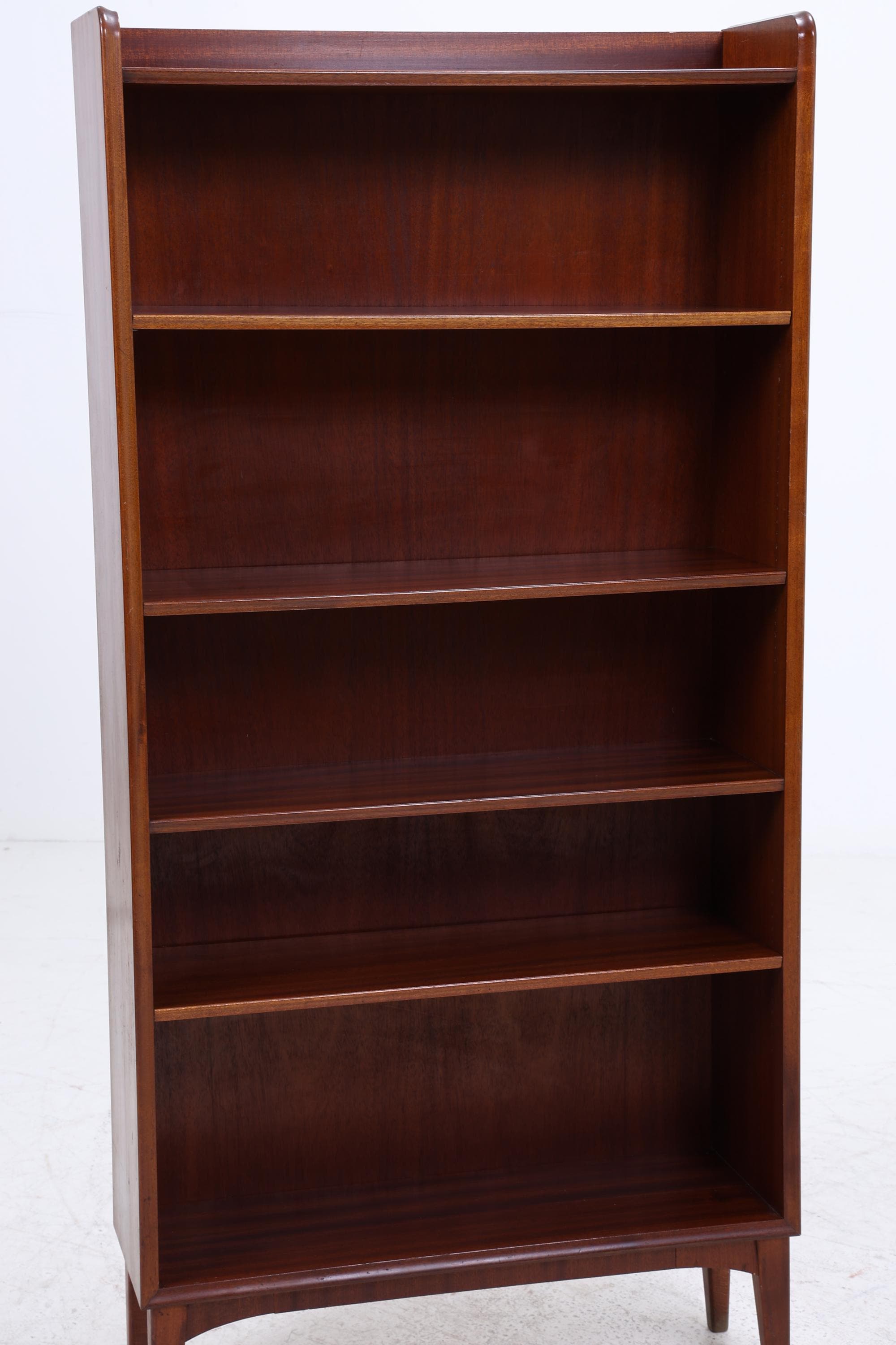 Vintage Mahagoni Bücherregal | Mid Century Regal 60er Jahre | Hohes Holz Standregal