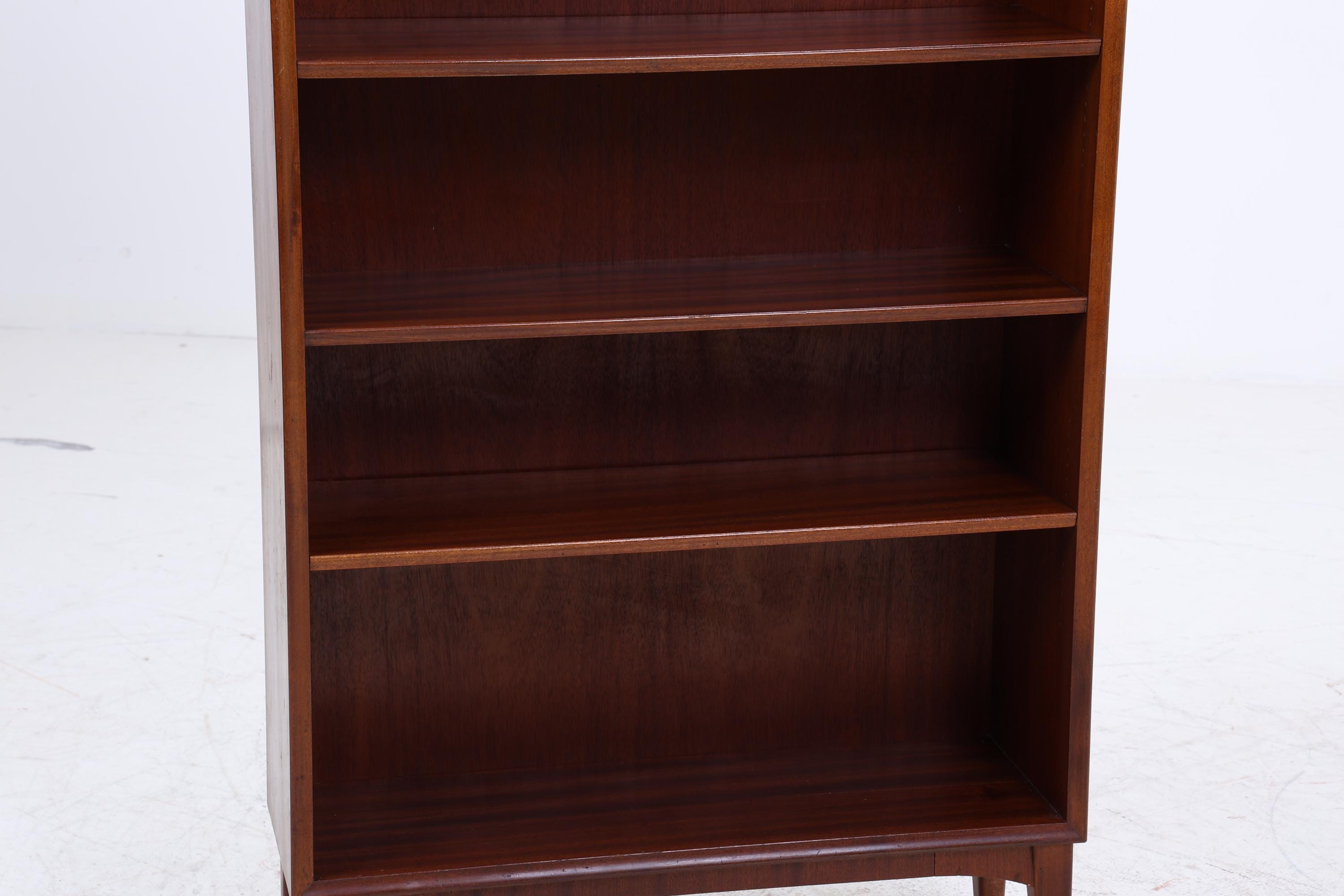 Vintage Mahagoni Bücherregal | Mid Century Regal 60er Jahre | Hohes Holz Standregal