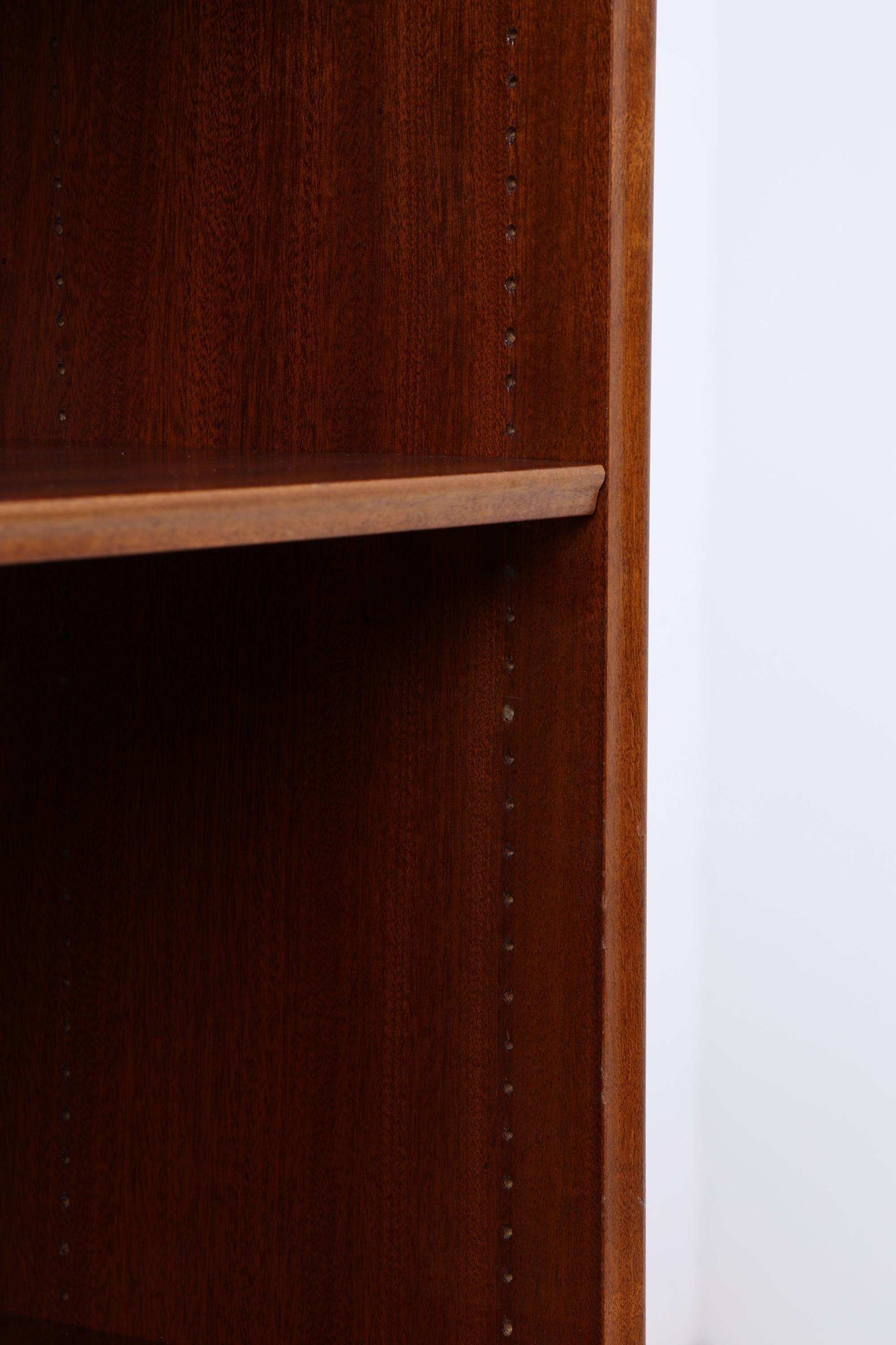 Vintage Mahagoni Bücherregal | Mid Century Regal 60er Jahre | Hohes Holz Standregal