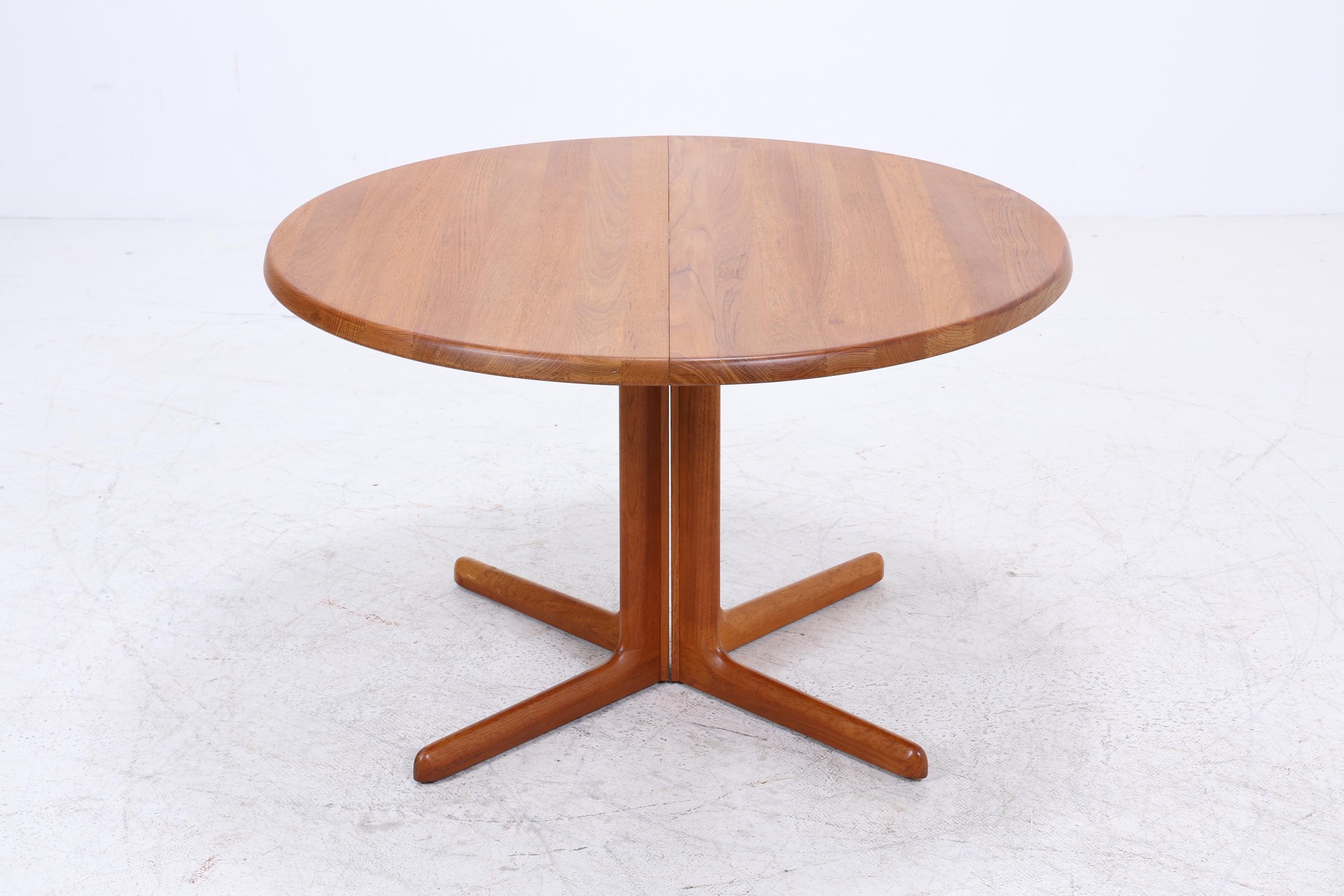 CJ Rosengaarden Vintage Esstisch | Mid Century Teak Tisch rund/oval ausziehbar mit 2 Einlegeplatten