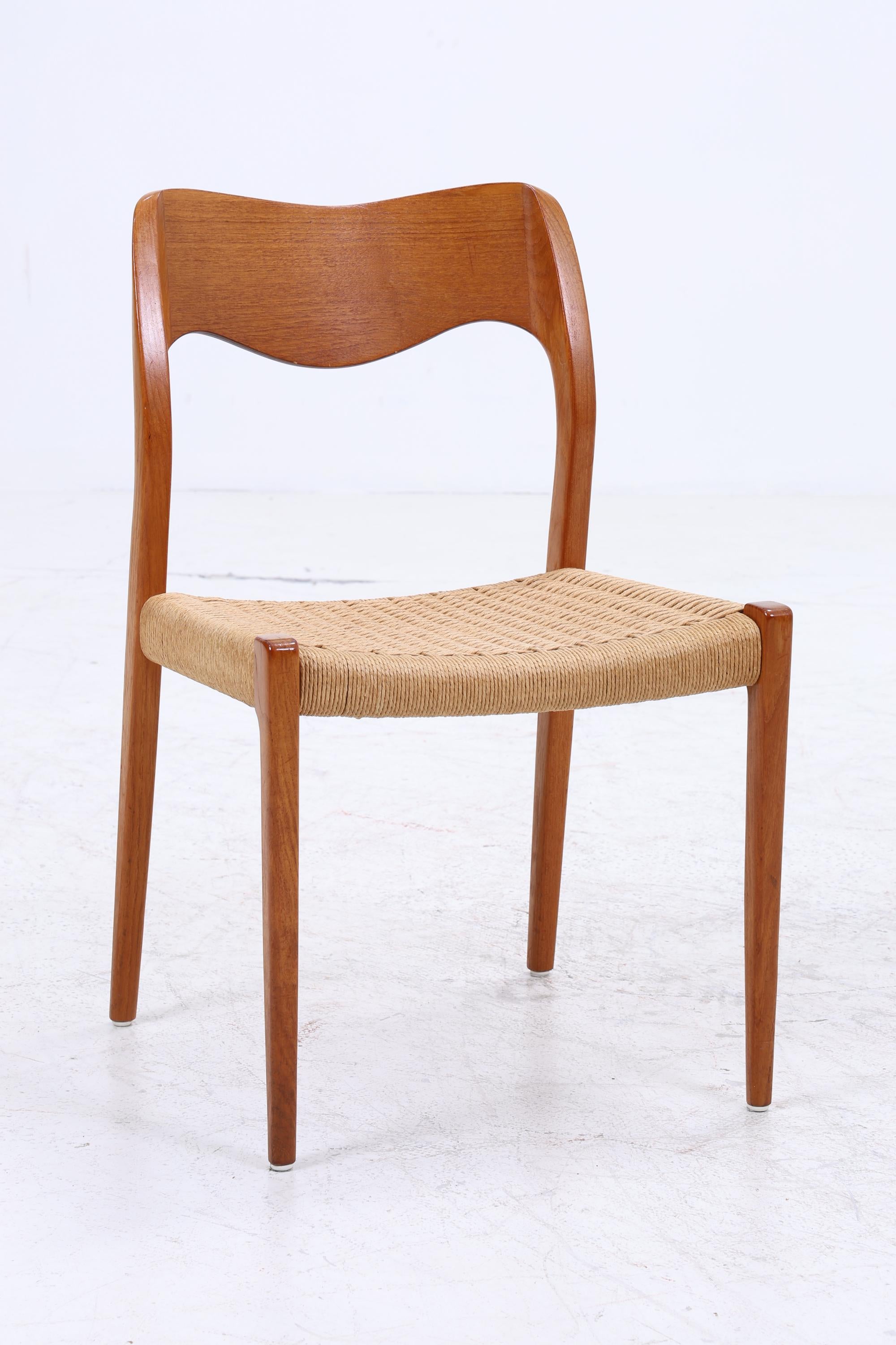 2er Set Teak Esszimmerstühle | Niels Otto Møller für JL Møllers | Dänisches Mid-Century Design