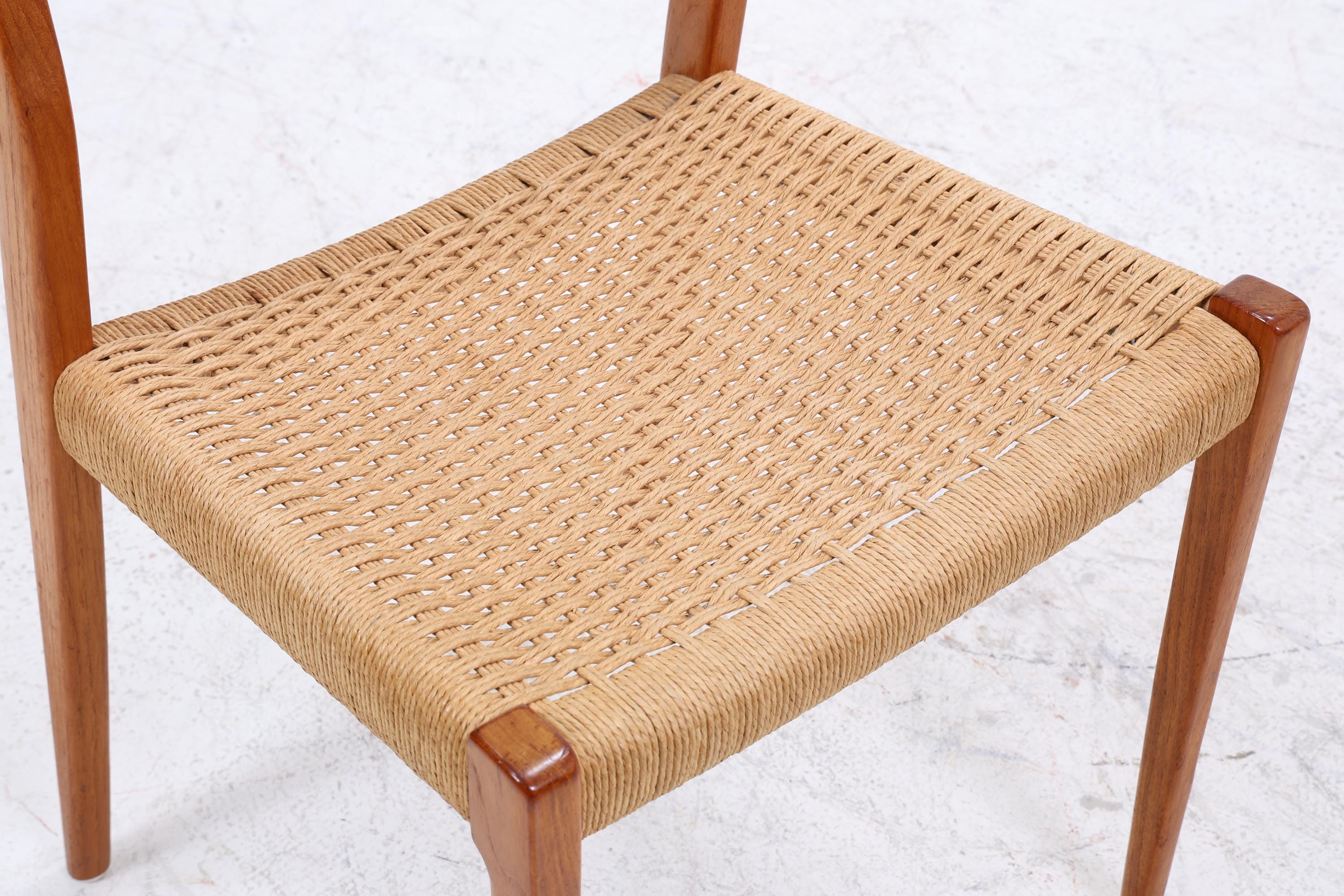 2er Set Teak Esszimmerstühle | Niels Otto Møller für JL Møllers | Dänisches Mid-Century Design